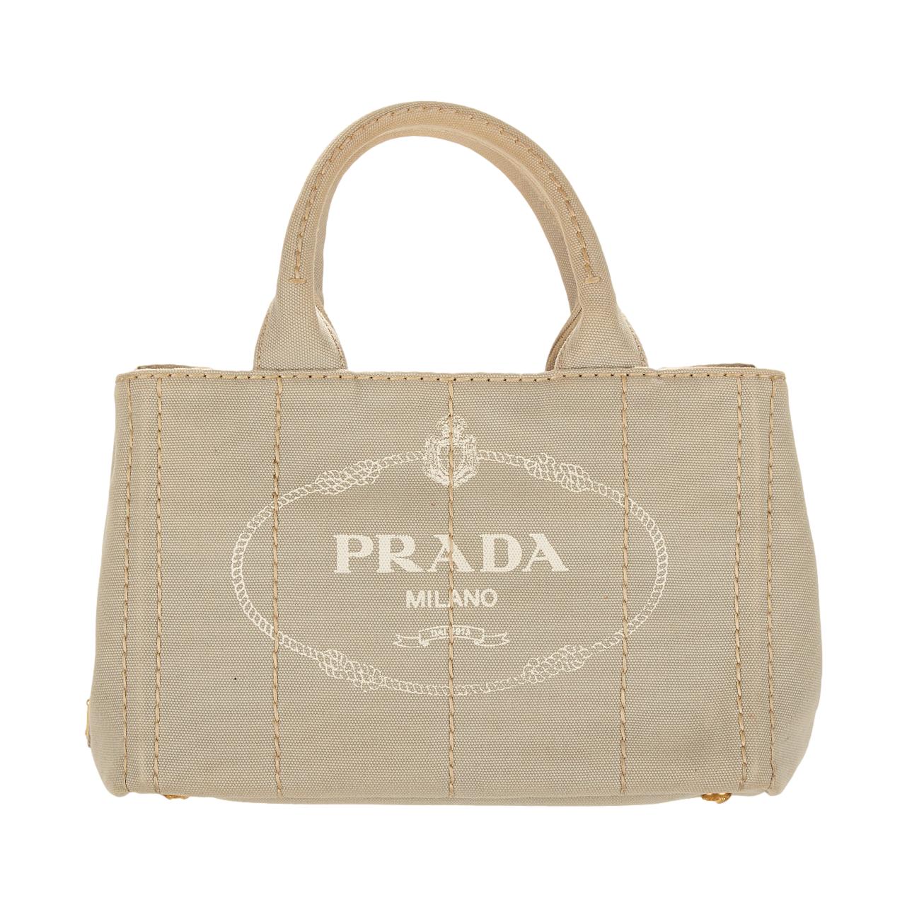 Prada Grey Canapa Tote