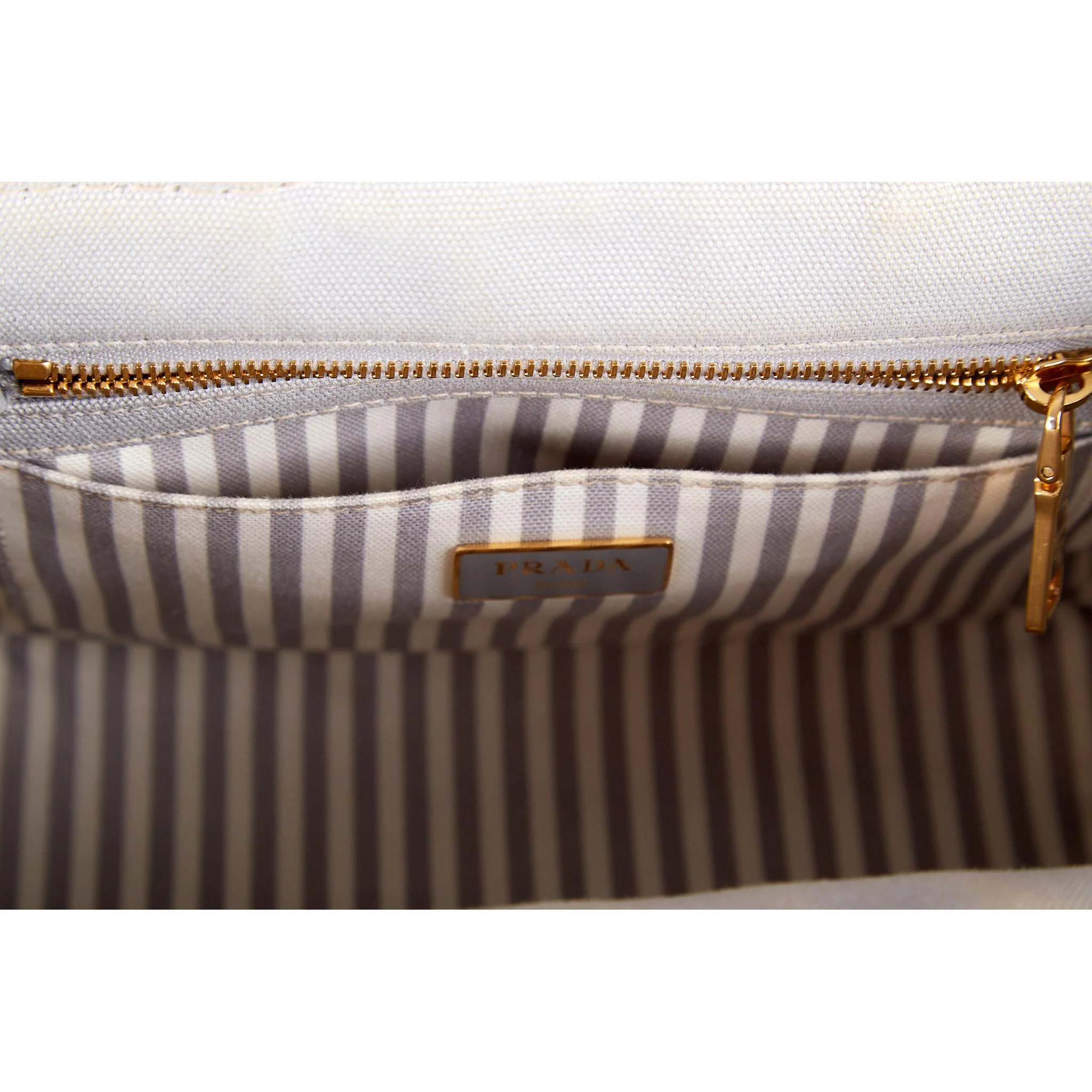 Prada Grey Canapa Tote - Image 5