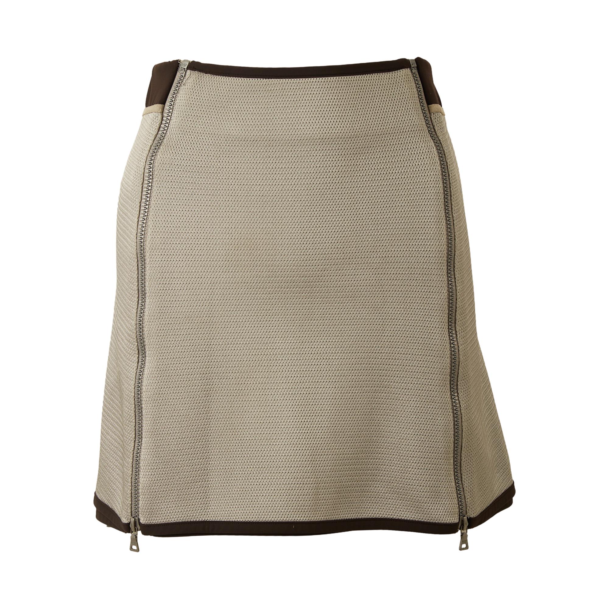 Prada Sport Grey Mesh Skirt