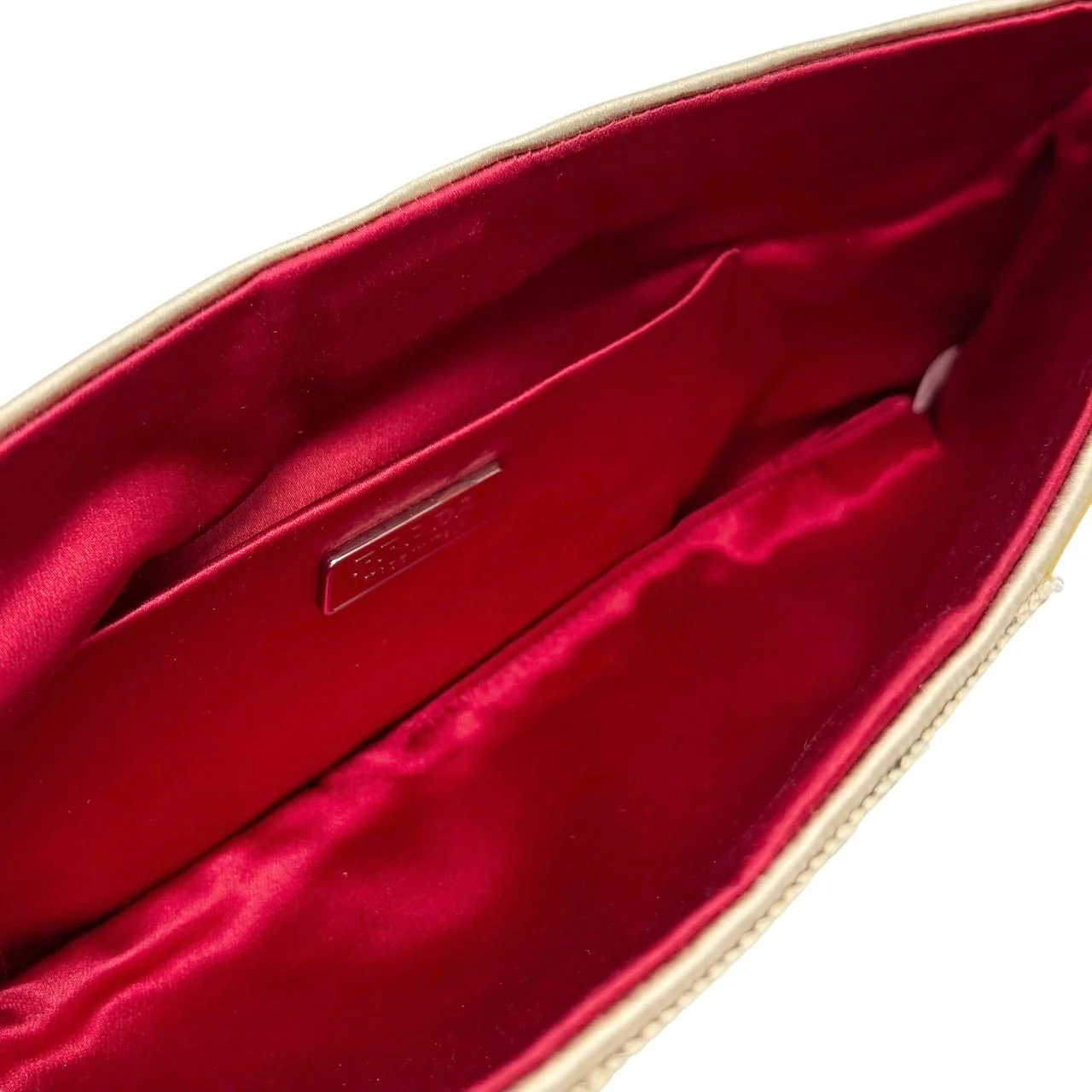 Prada Ivory Satin Beaded Shoulder Bag - Image 4