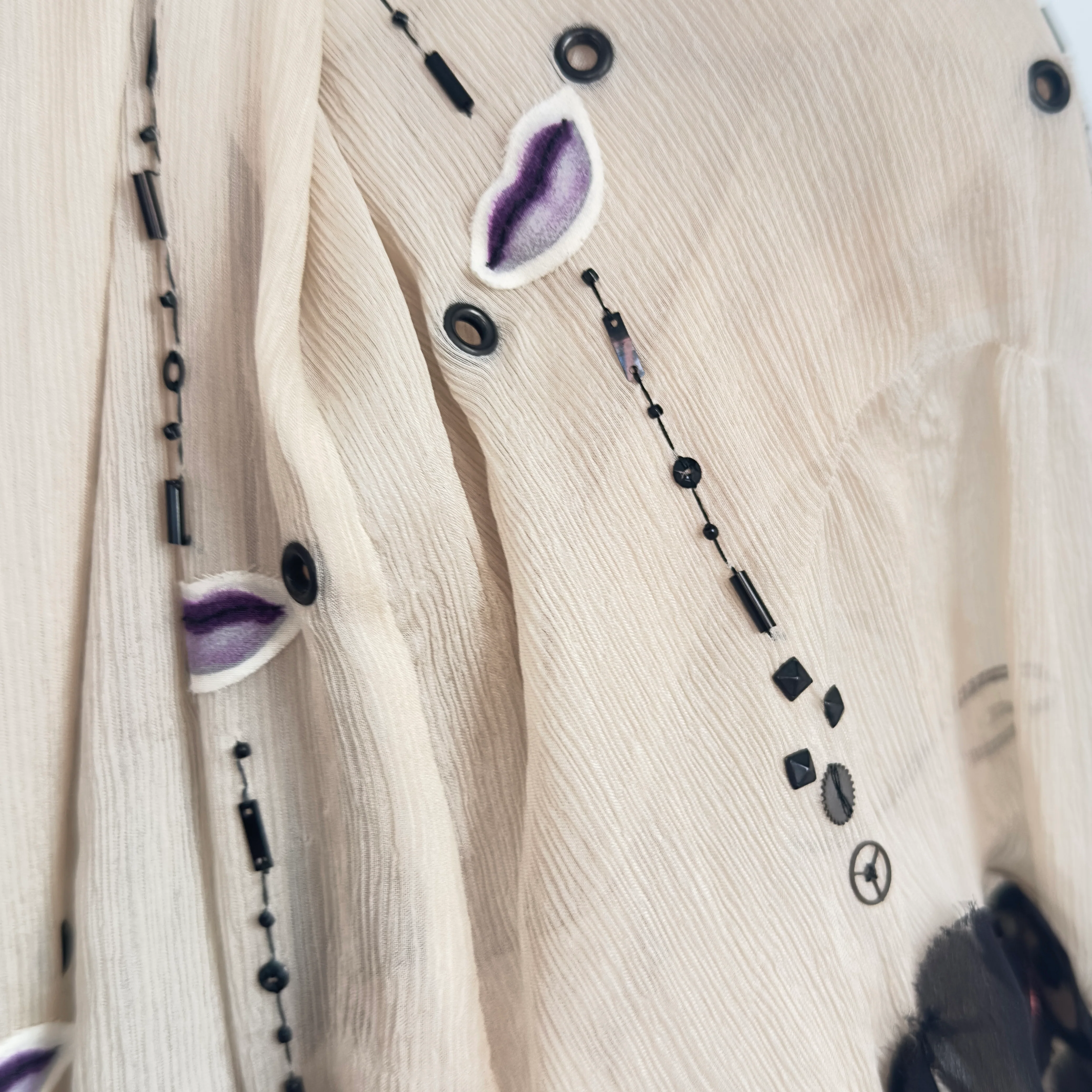 Prada Ivory Sheer Lip Dress Set - Image 4