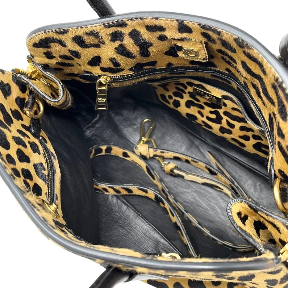 Prada Large Cheetah Print Top Handle Bag - Image 4