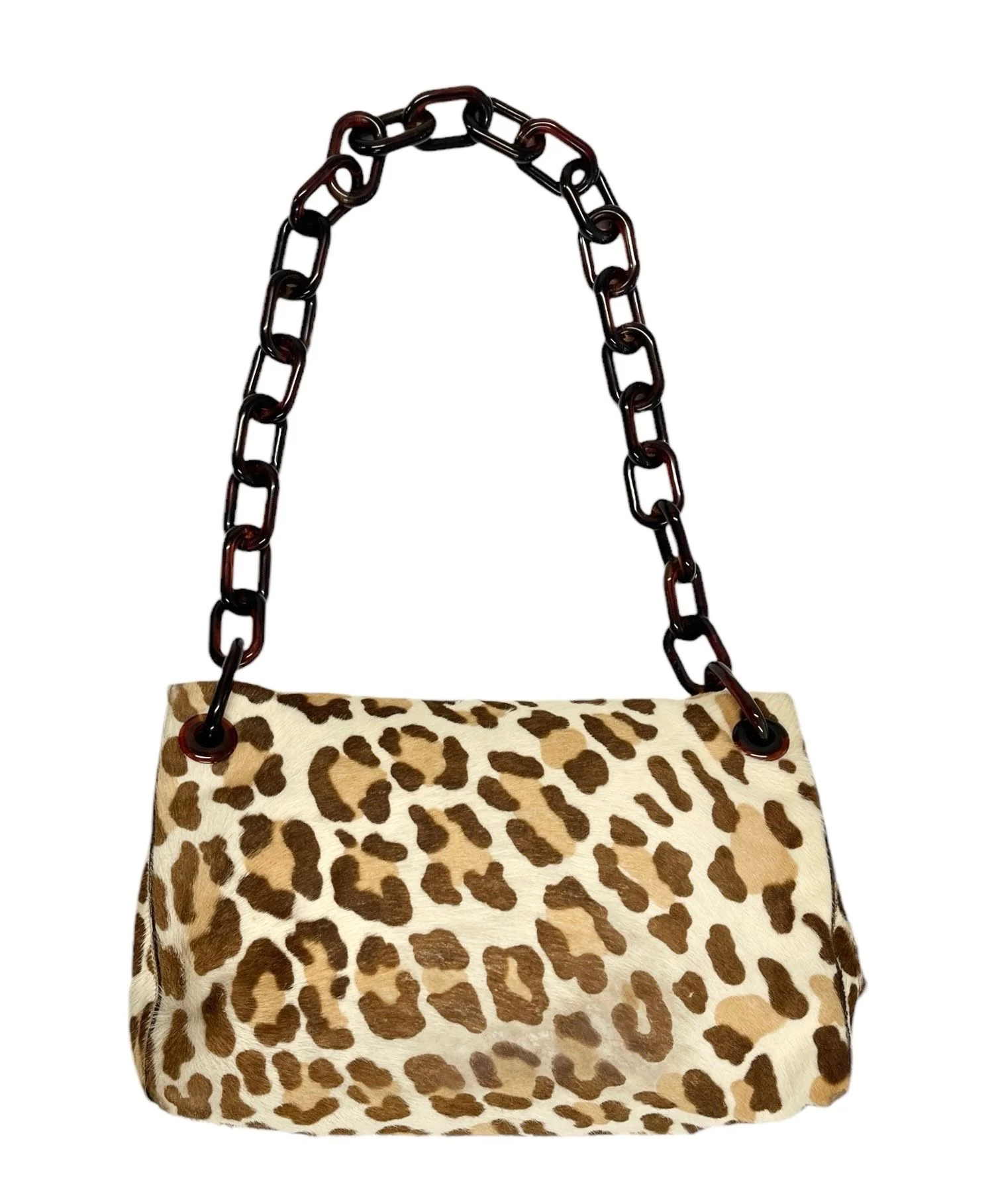 Prada Leopard Print Calf-Hair Shoulder Bag - Image 2