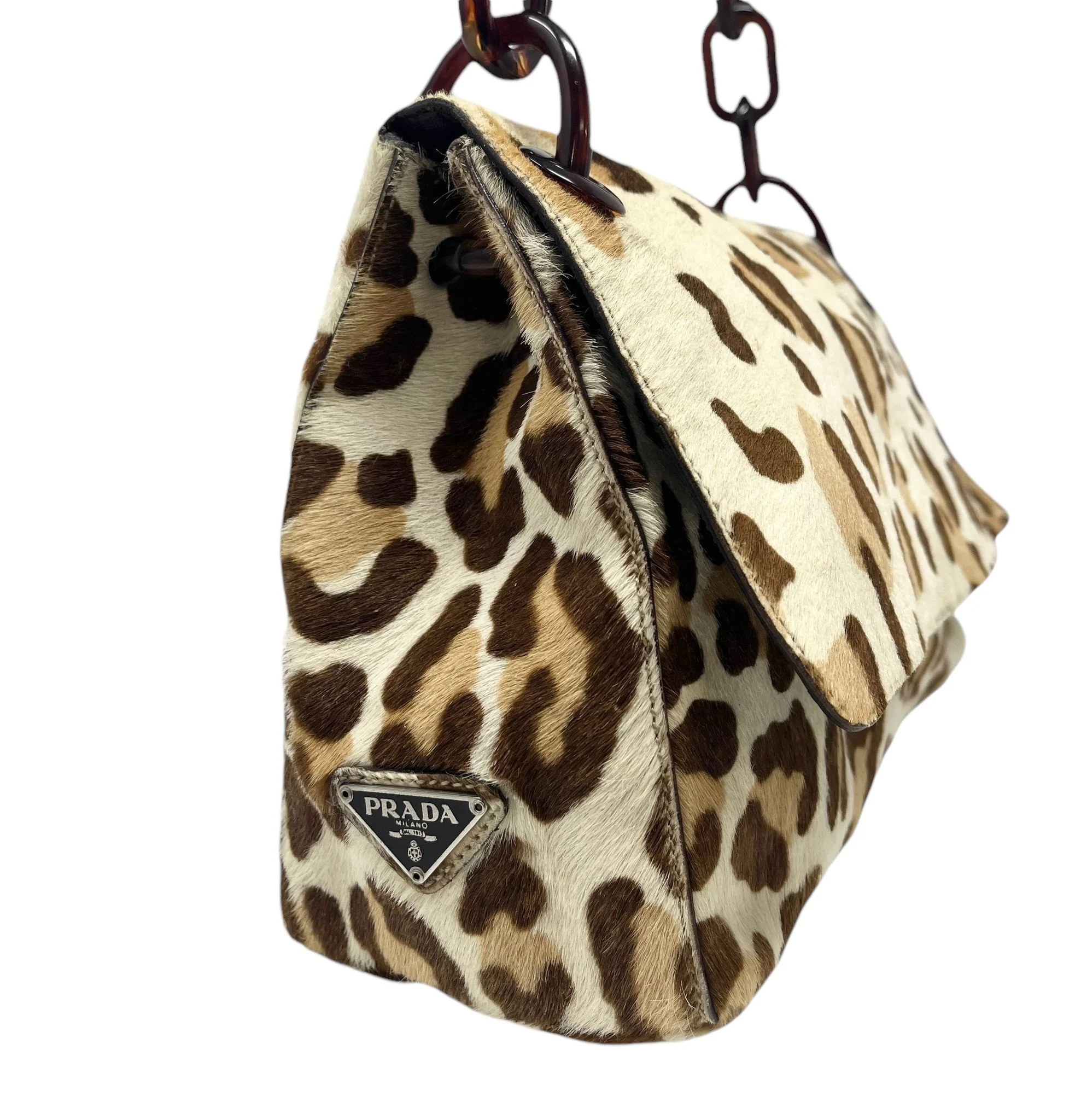 Prada Leopard Print Calf-Hair Shoulder Bag - Image 3