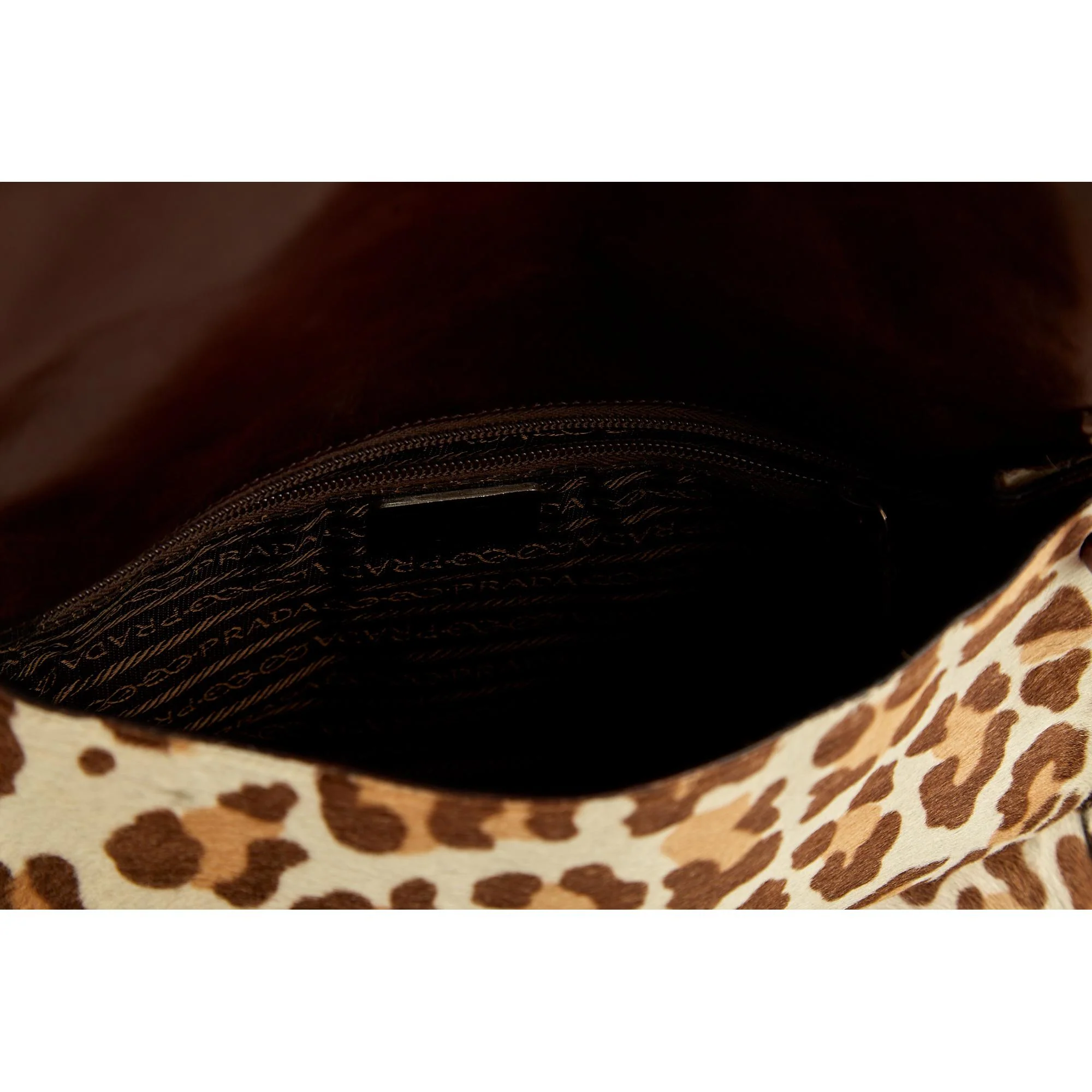 Prada Leopard Print Calf Hair Shoulder Bag - Image 4