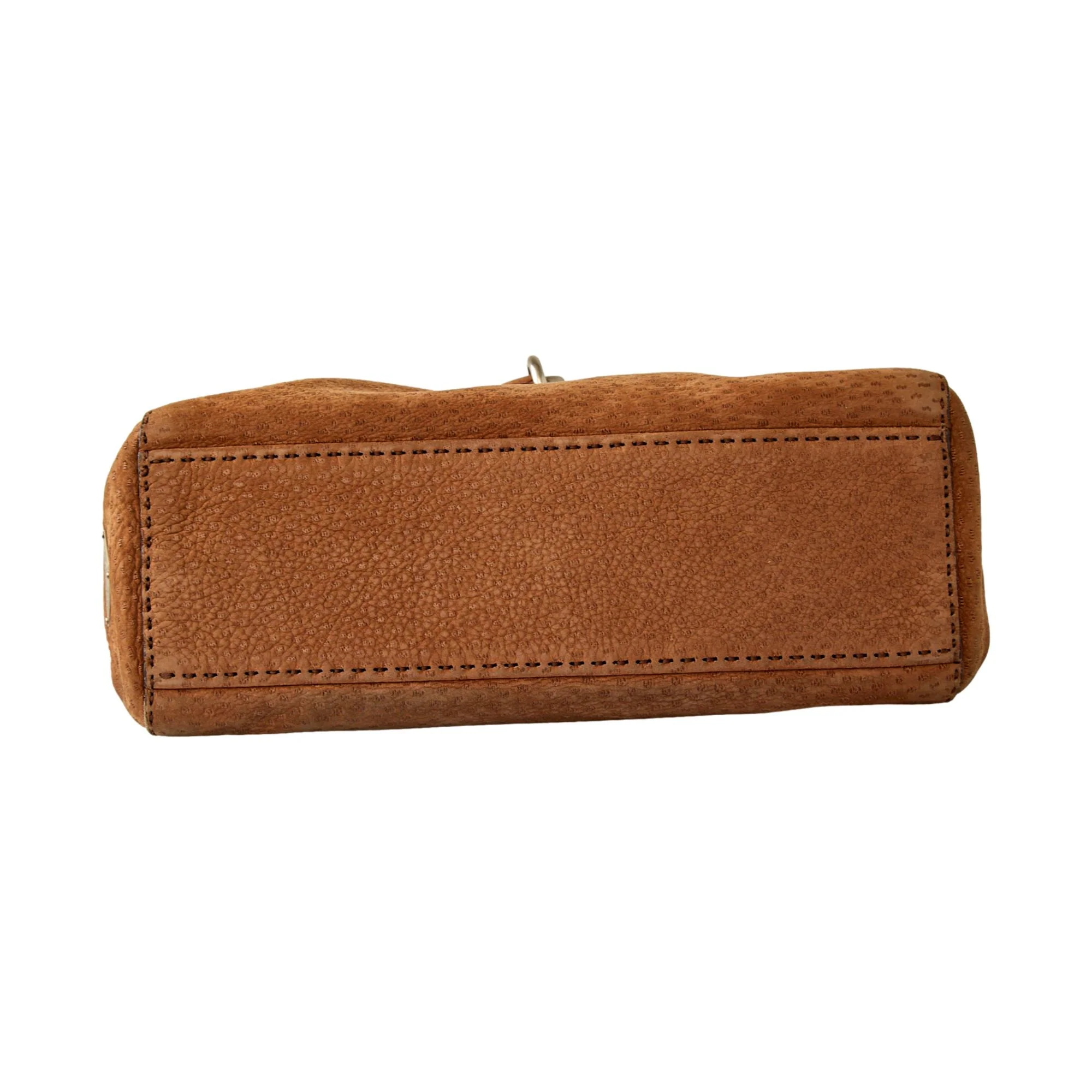 Prada Light Brown Suede Buckle Shoulder Bag - Image 3