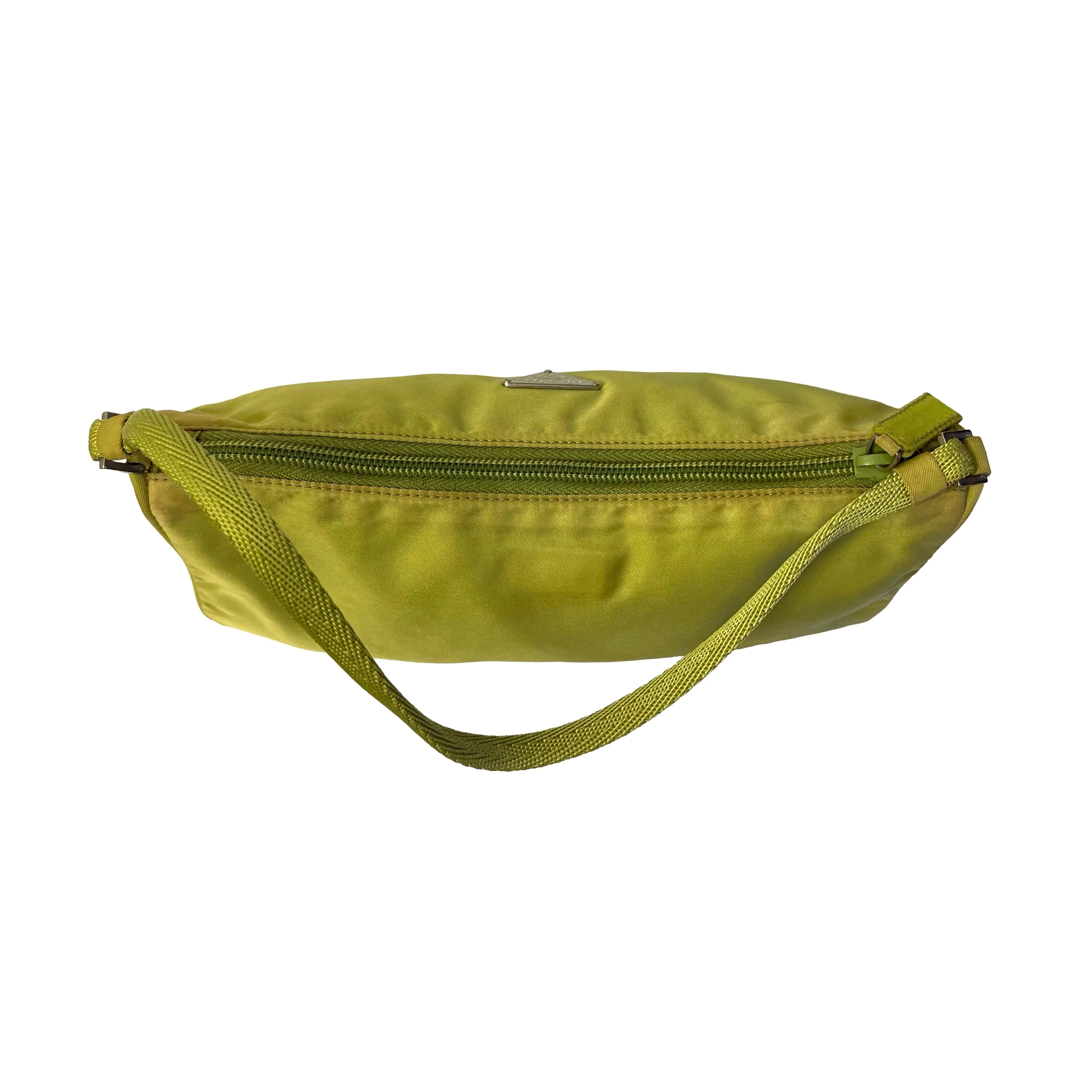 Prada Lime Green Nylon Shoulder Bag - Image 3