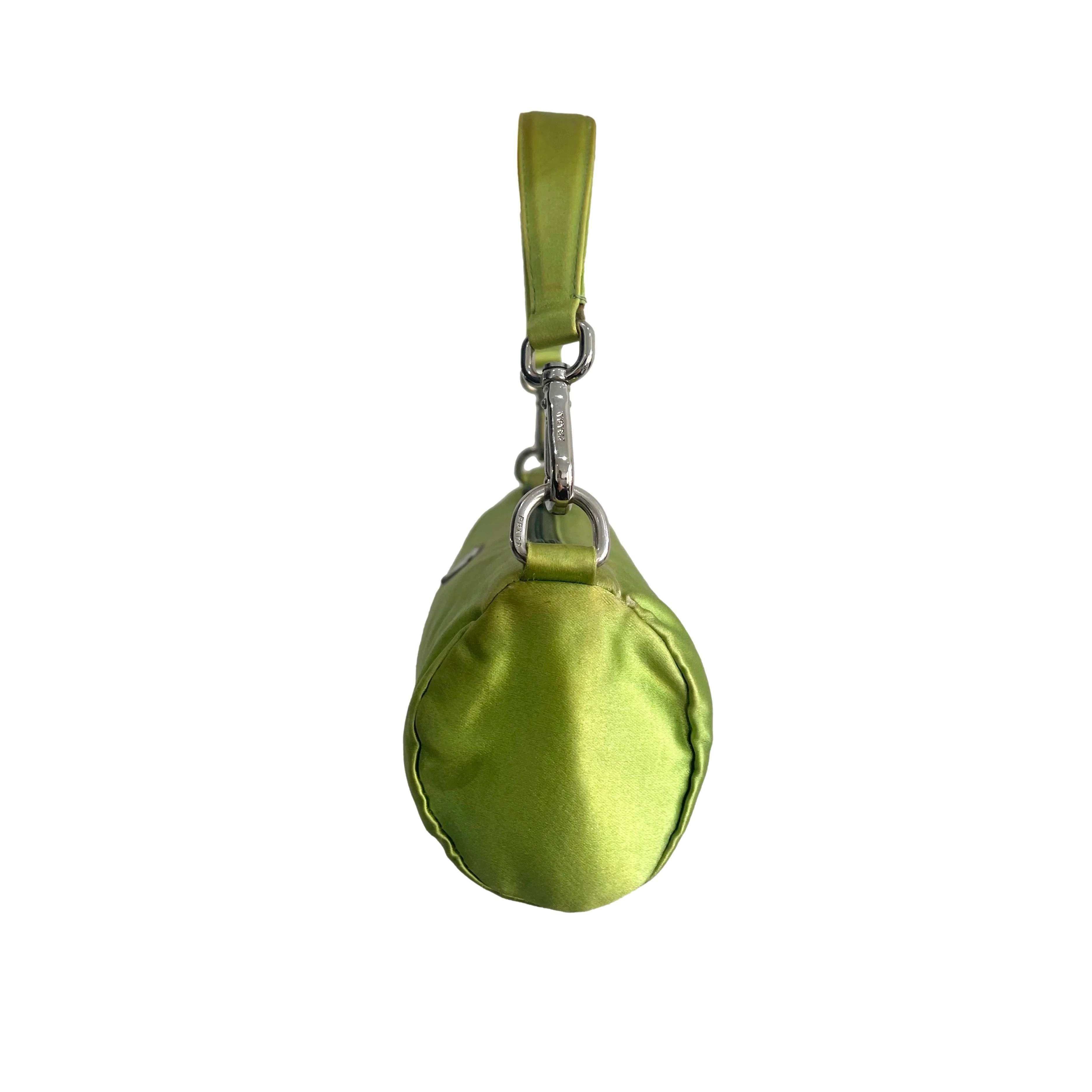 Prada Lime Green Satin Mini Bag - Image 3