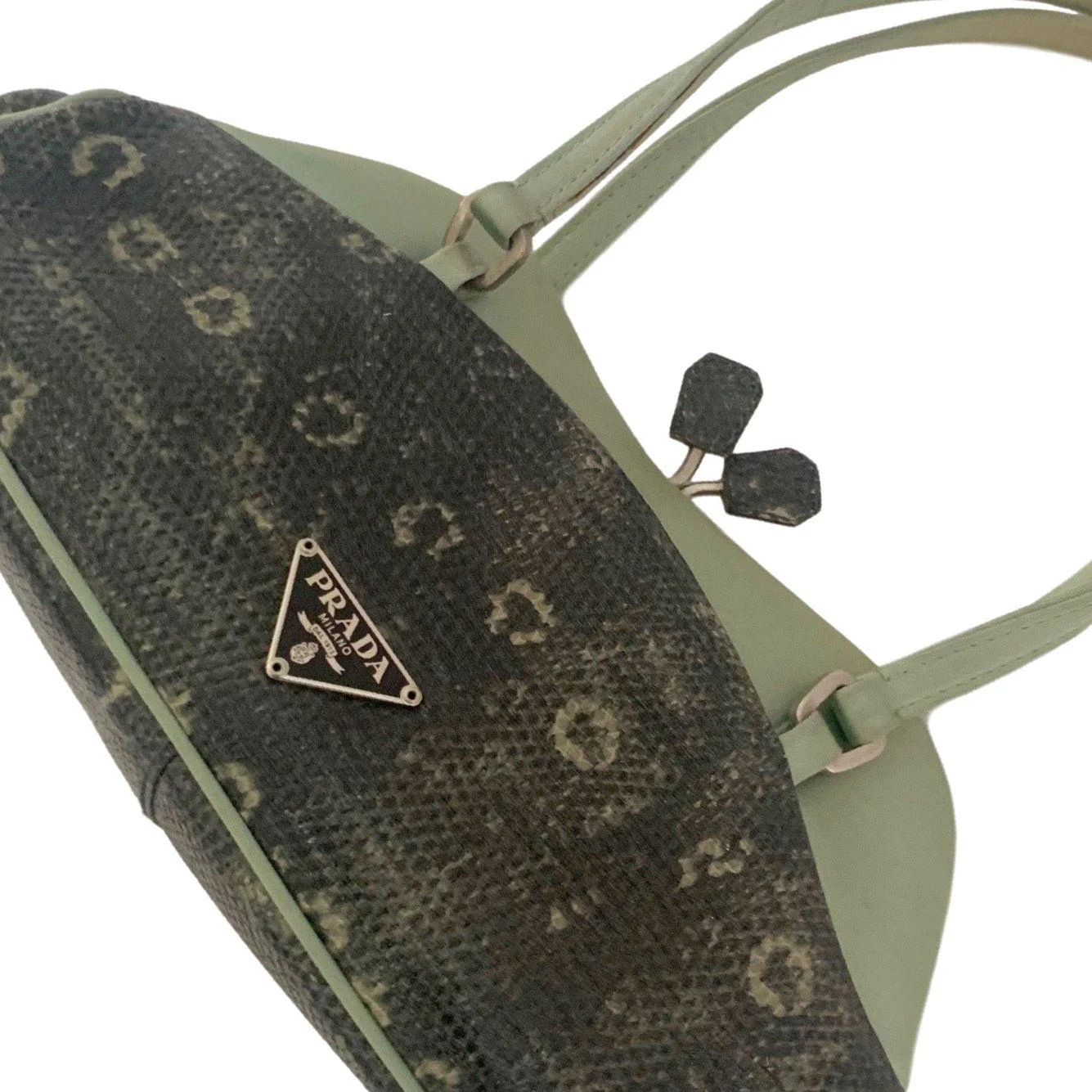 Prada Mini Lizard Skin Satin Bag - Image 2
