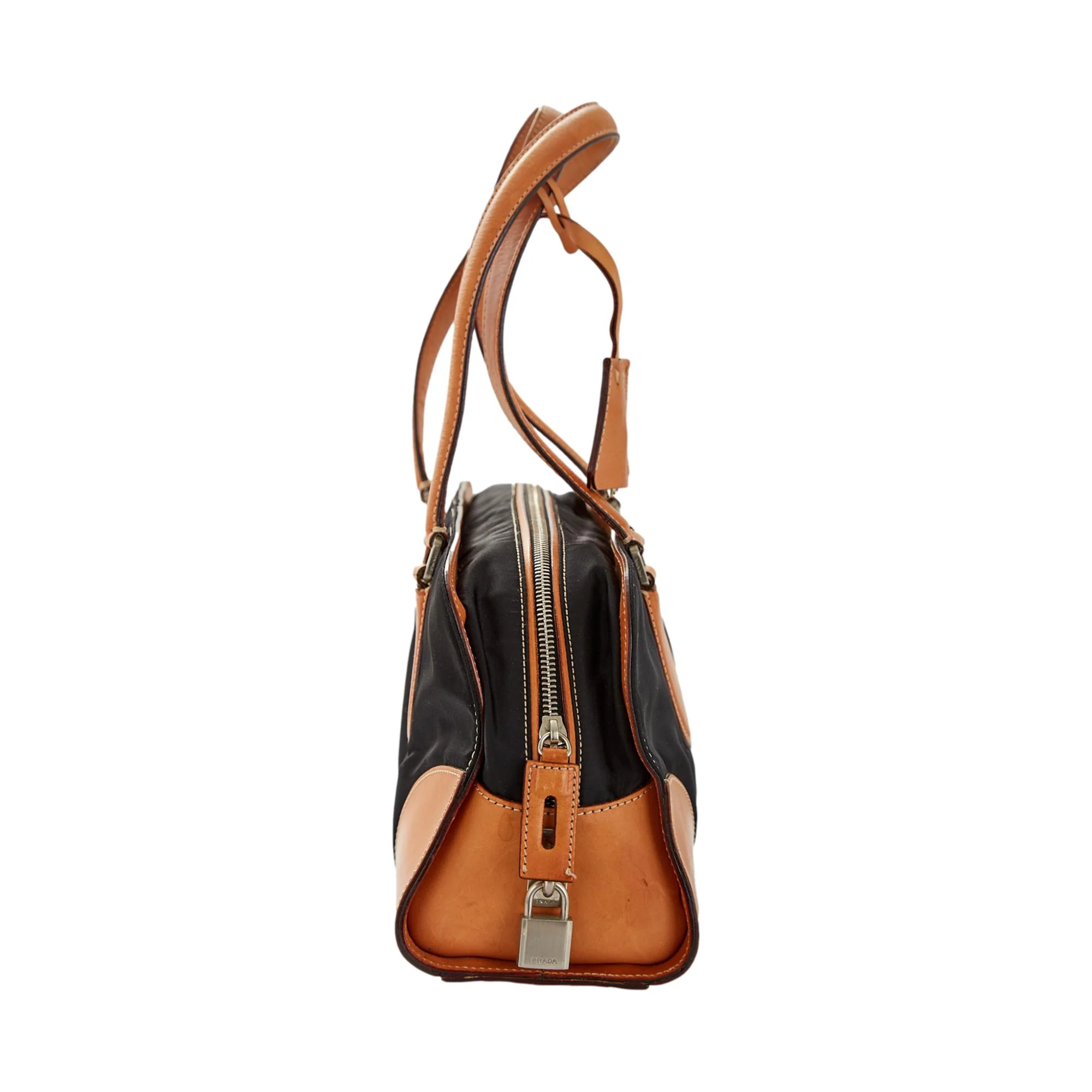 Prada Mixed Media Nylon Shoulder Bag - Image 4
