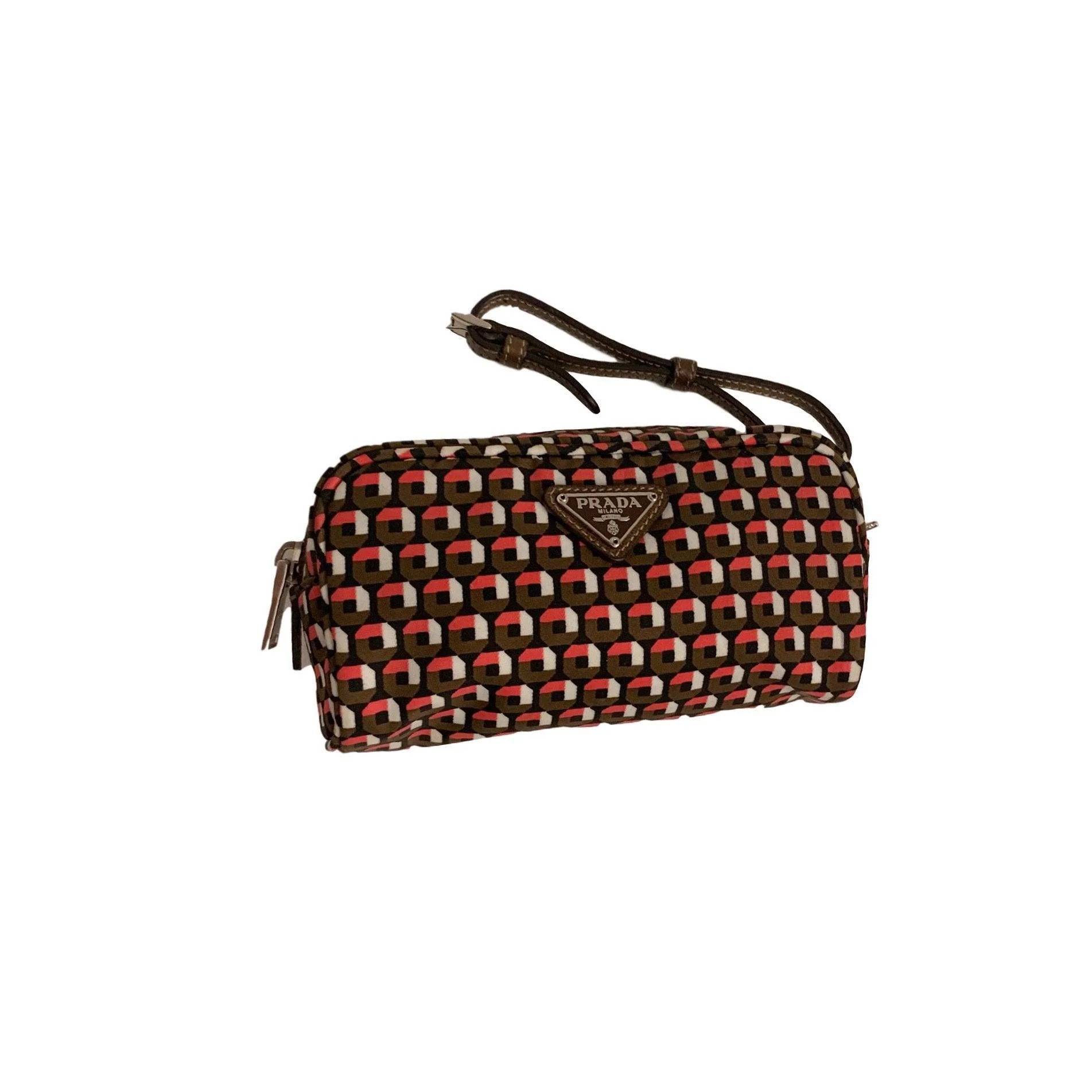 Prada Multicolor Geo Print Mini Wristlet