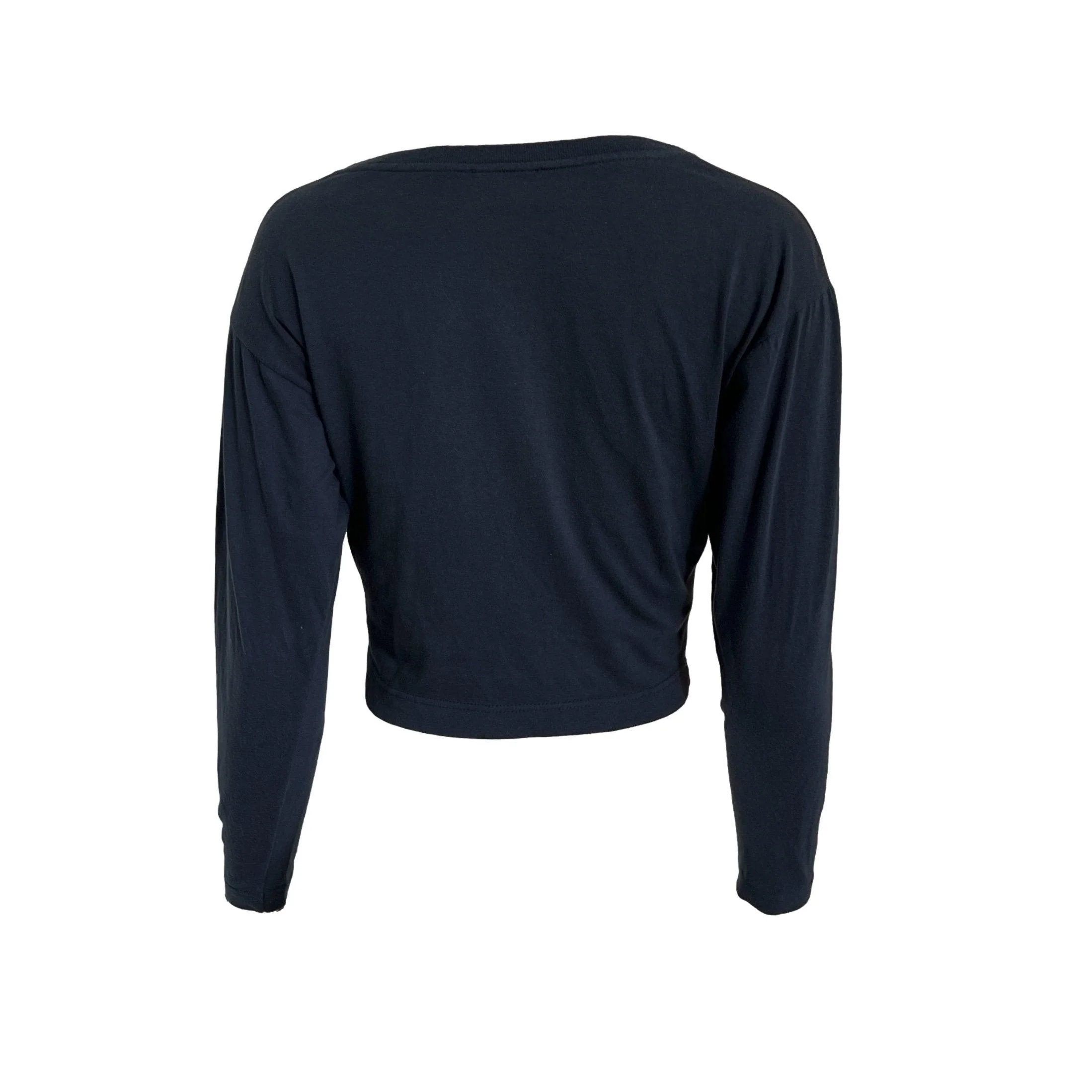 Prada Navy Beaded Logo Crop Top - Image 2