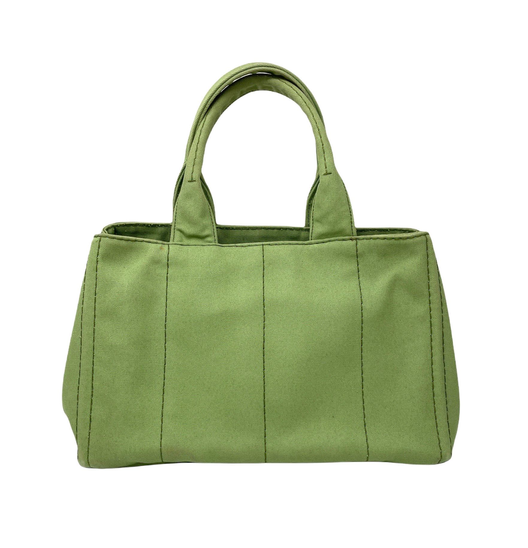 Prada Olive Green Canvas Tote - Image 2