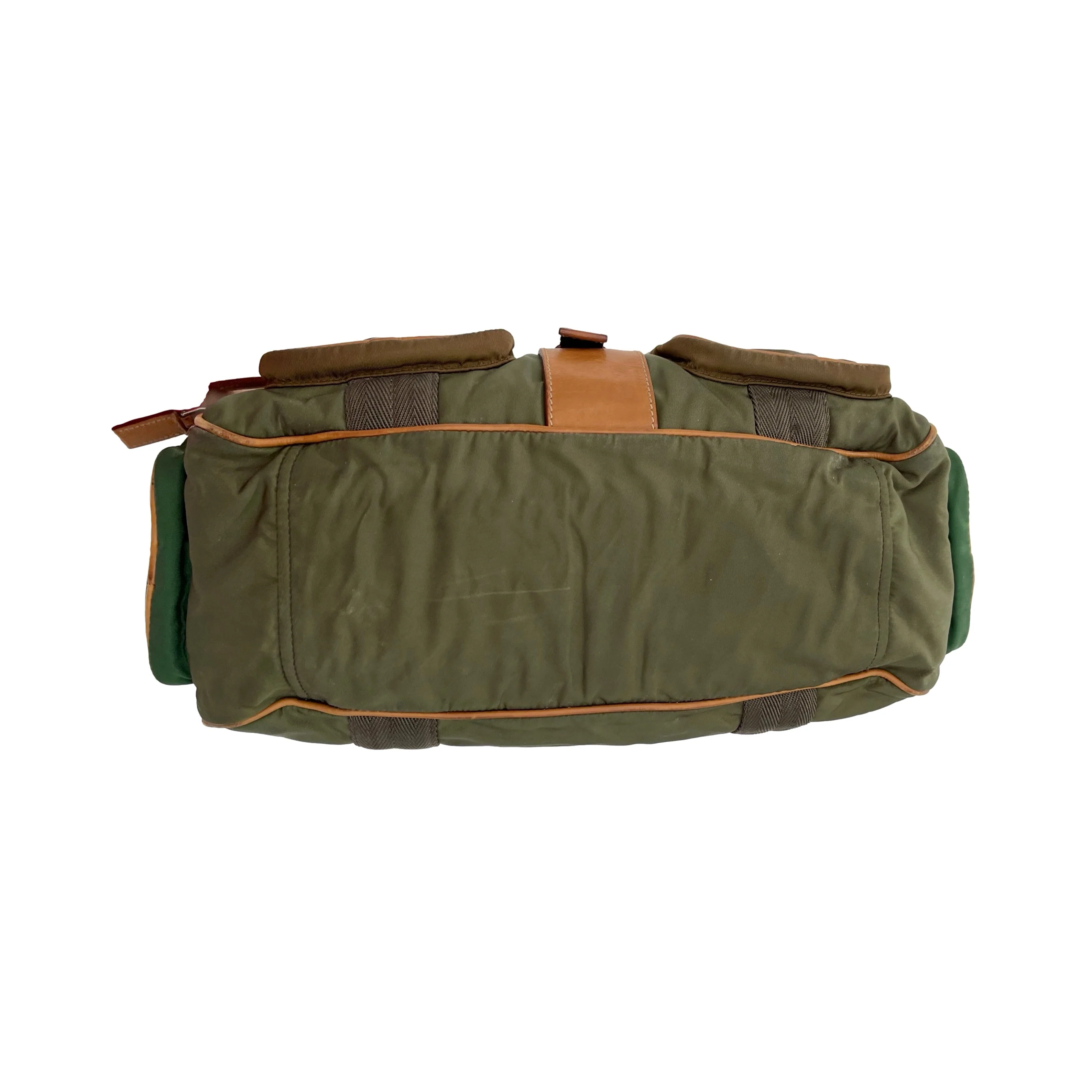 Prada Olive Nylon Chain Shoulder Bag - Image 4