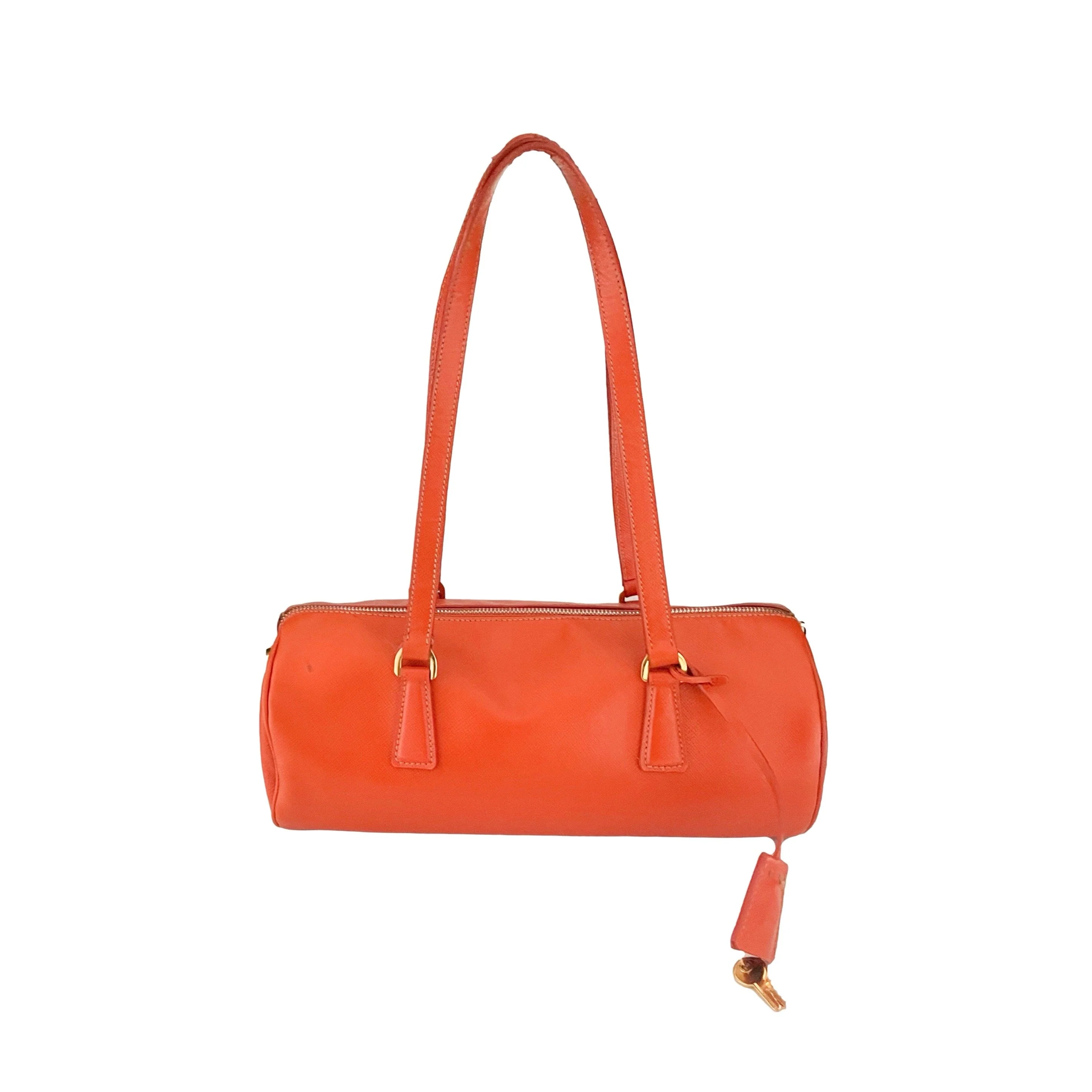Prada Orange Barrel Shoulder Bag - Image 2