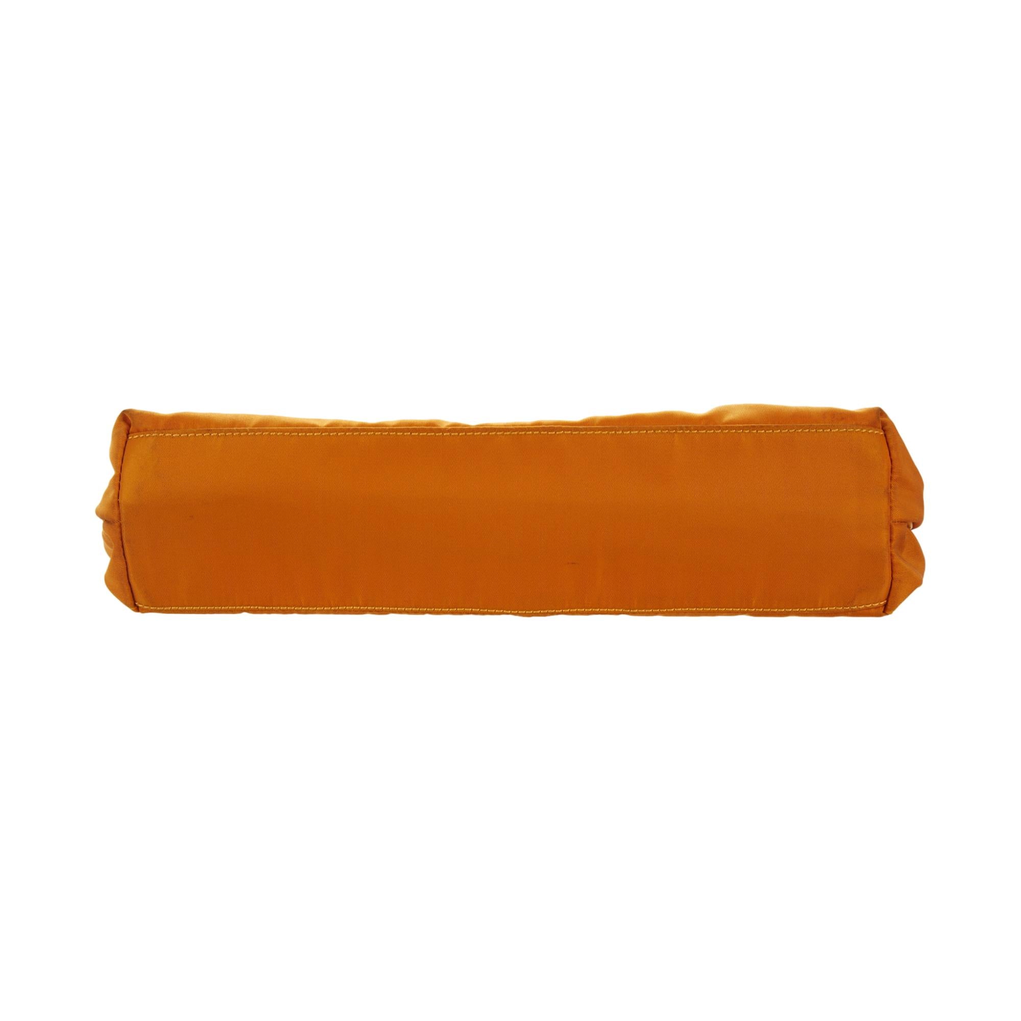 Prada Orange Nylon Mini Shoulder Bag - Image 3