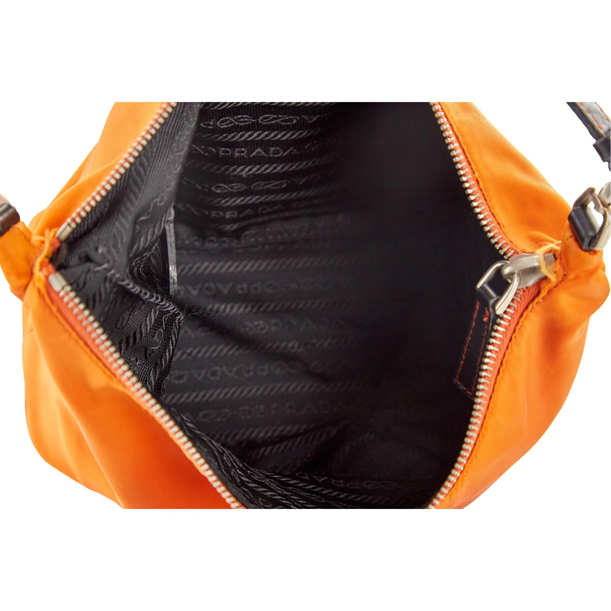 Prada Orange Nylon Shoulder Bag - Image 4