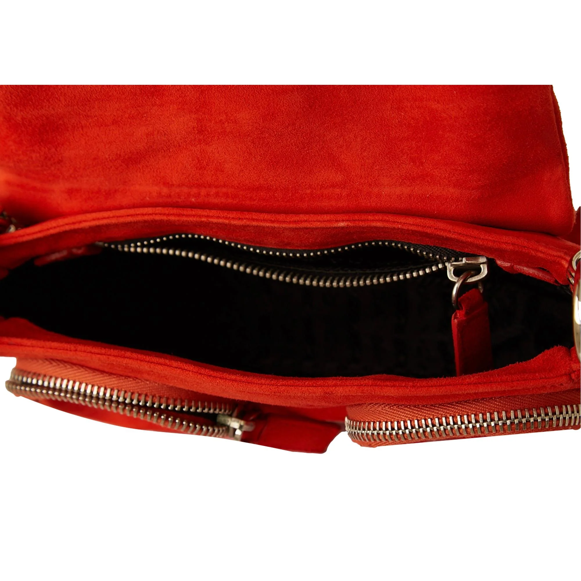 Prada Orange Suede Mini Chain Shoulder Bag - Image 3
