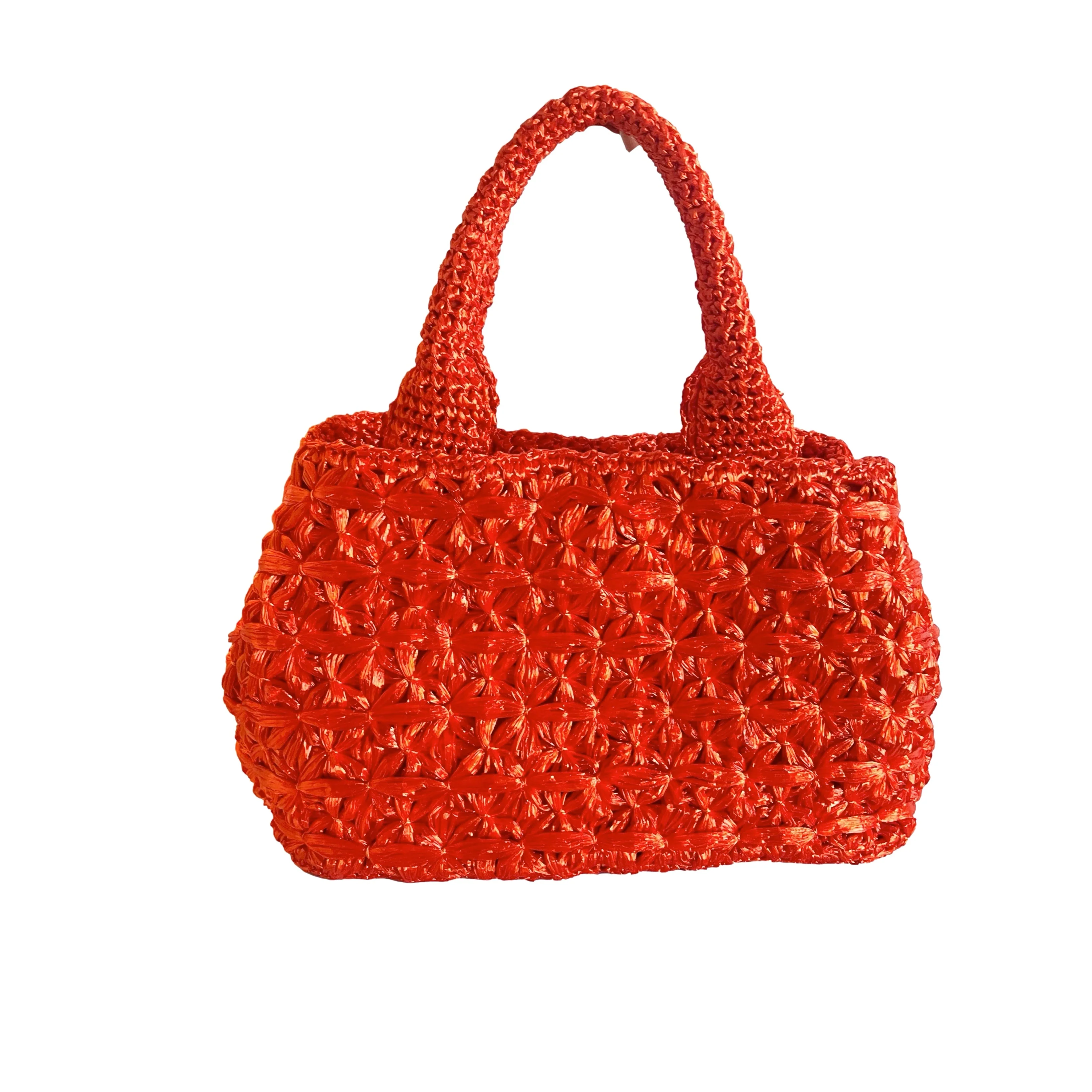 Prada Orange Textured Jumbo Top Handle Bag - Image 2