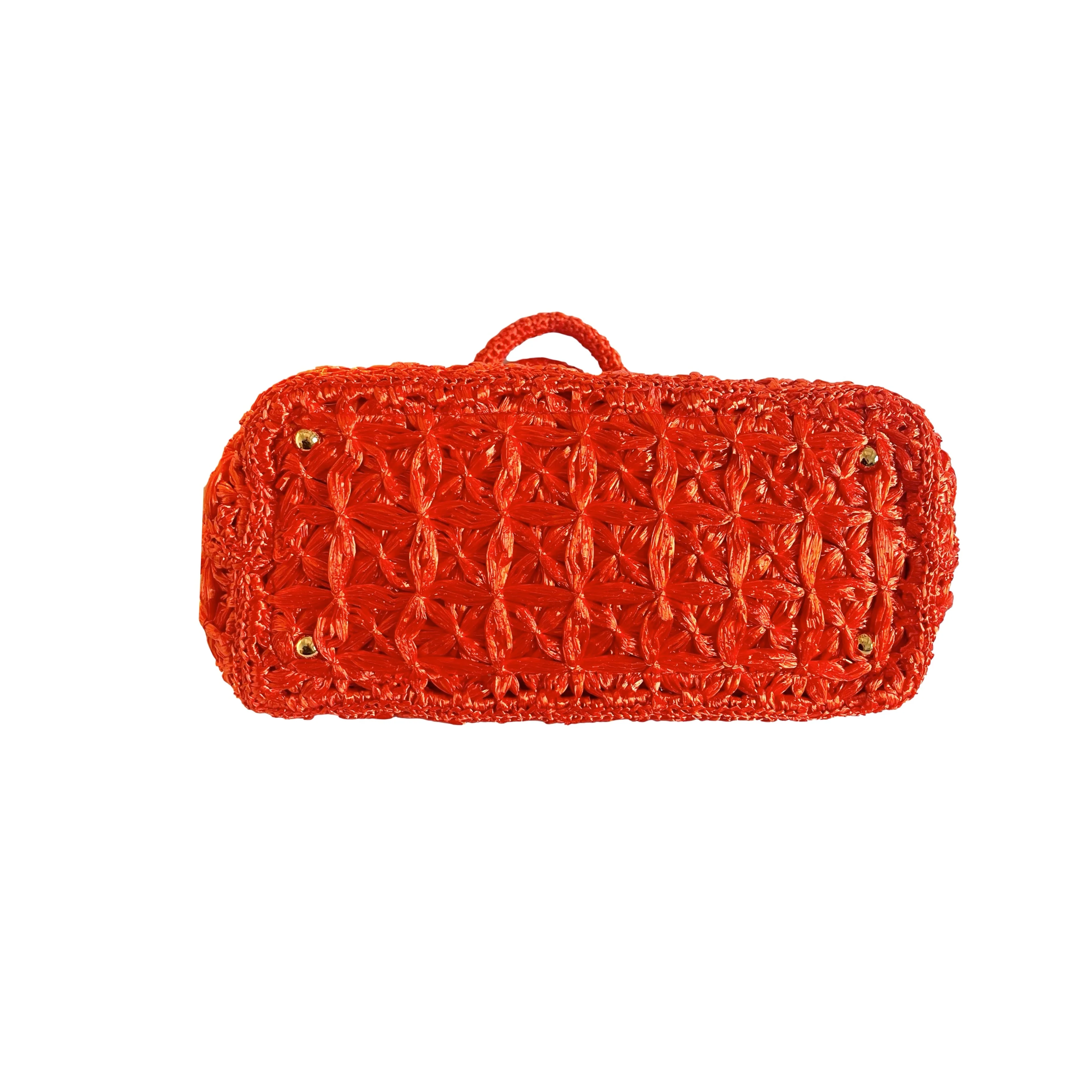 Prada Orange Textured Jumbo Top Handle Bag - Image 3
