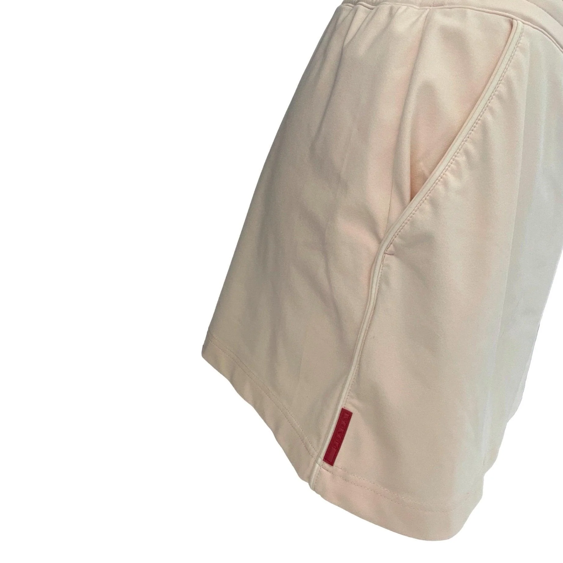 Prada Pale Pink Logo Stretch Waistband Skirt - Image 3