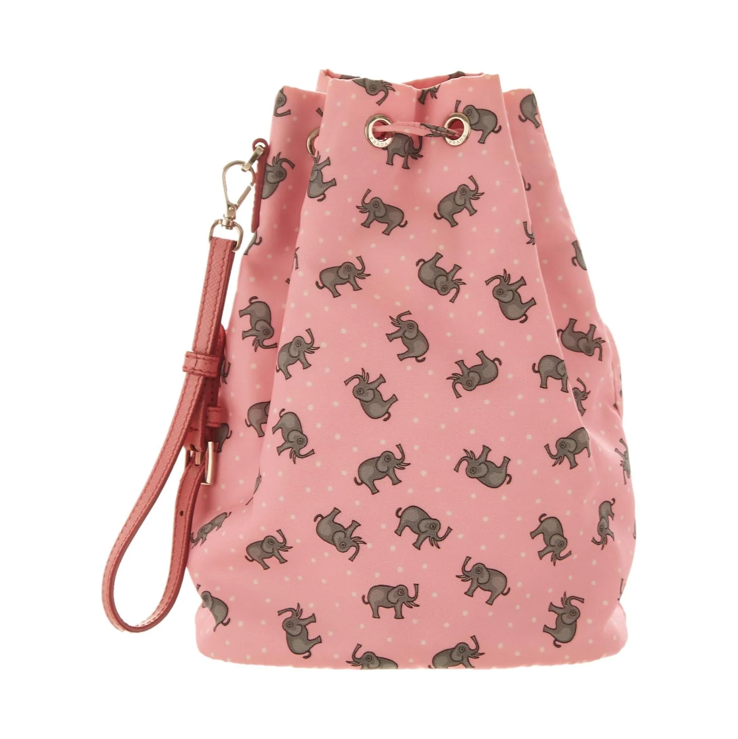 Prada Pink Elephant Print Wristlet - Image 2