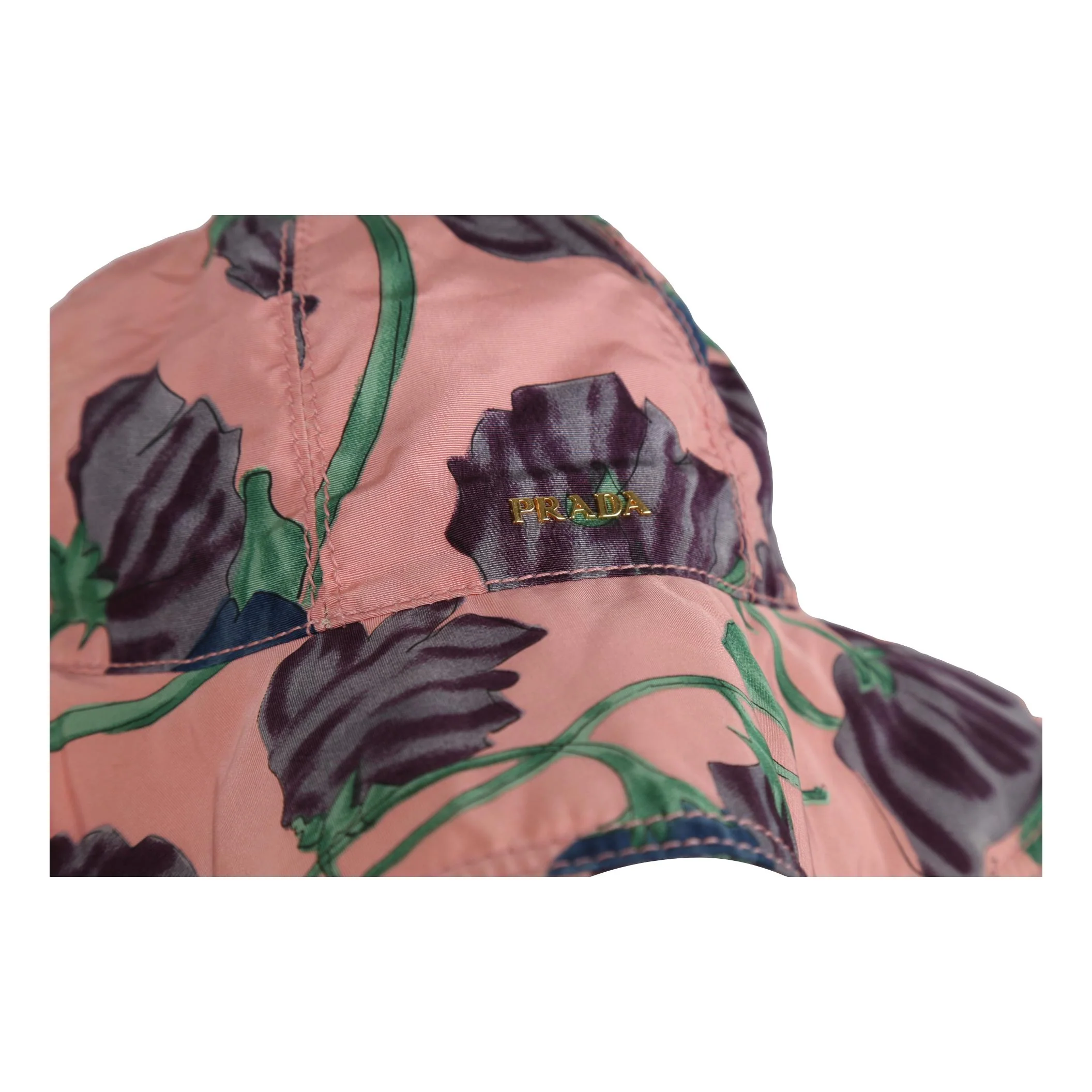 Prada Pink Floral Bucket Hat - Image 4