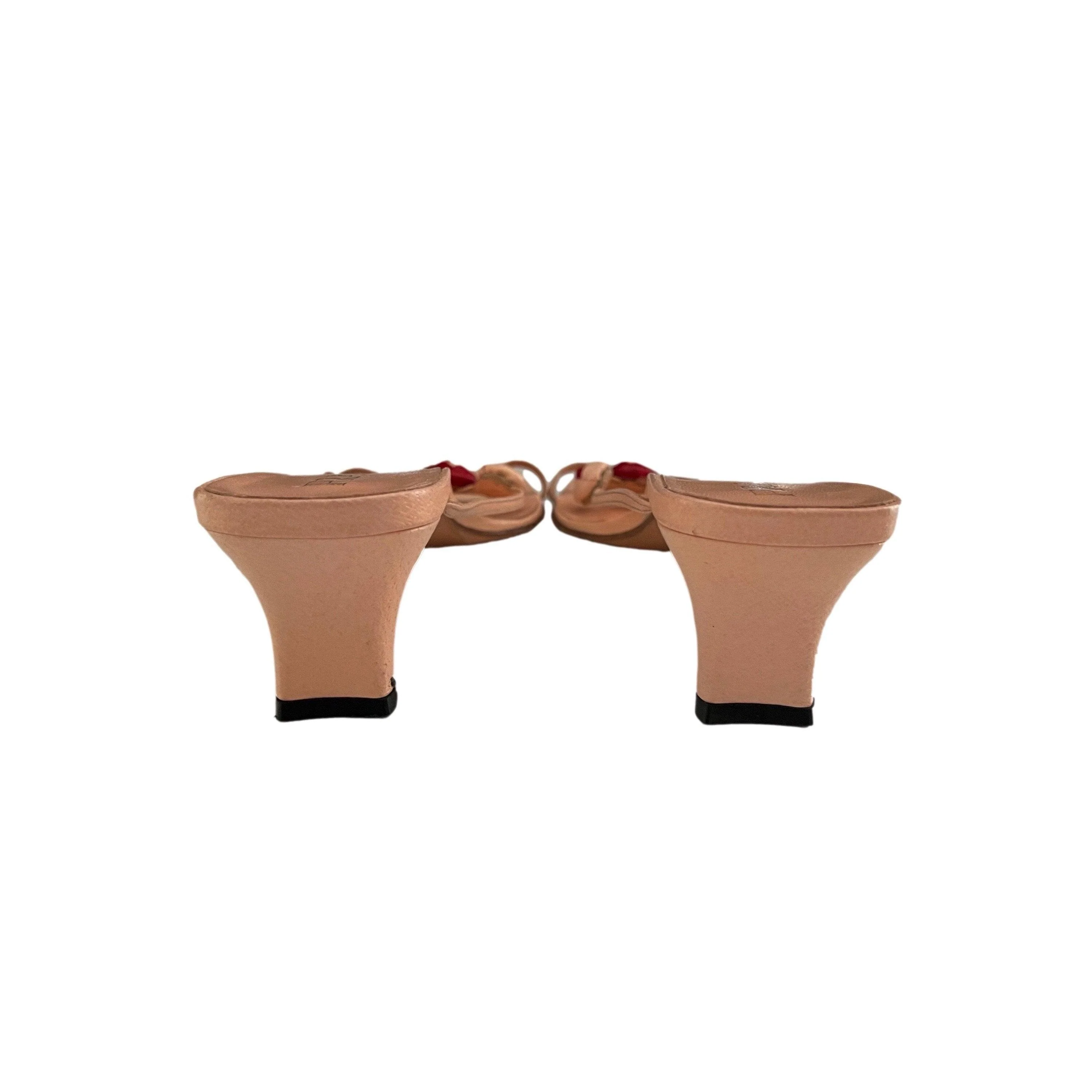 Prada Pink Floral Kitten Heels - Image 2