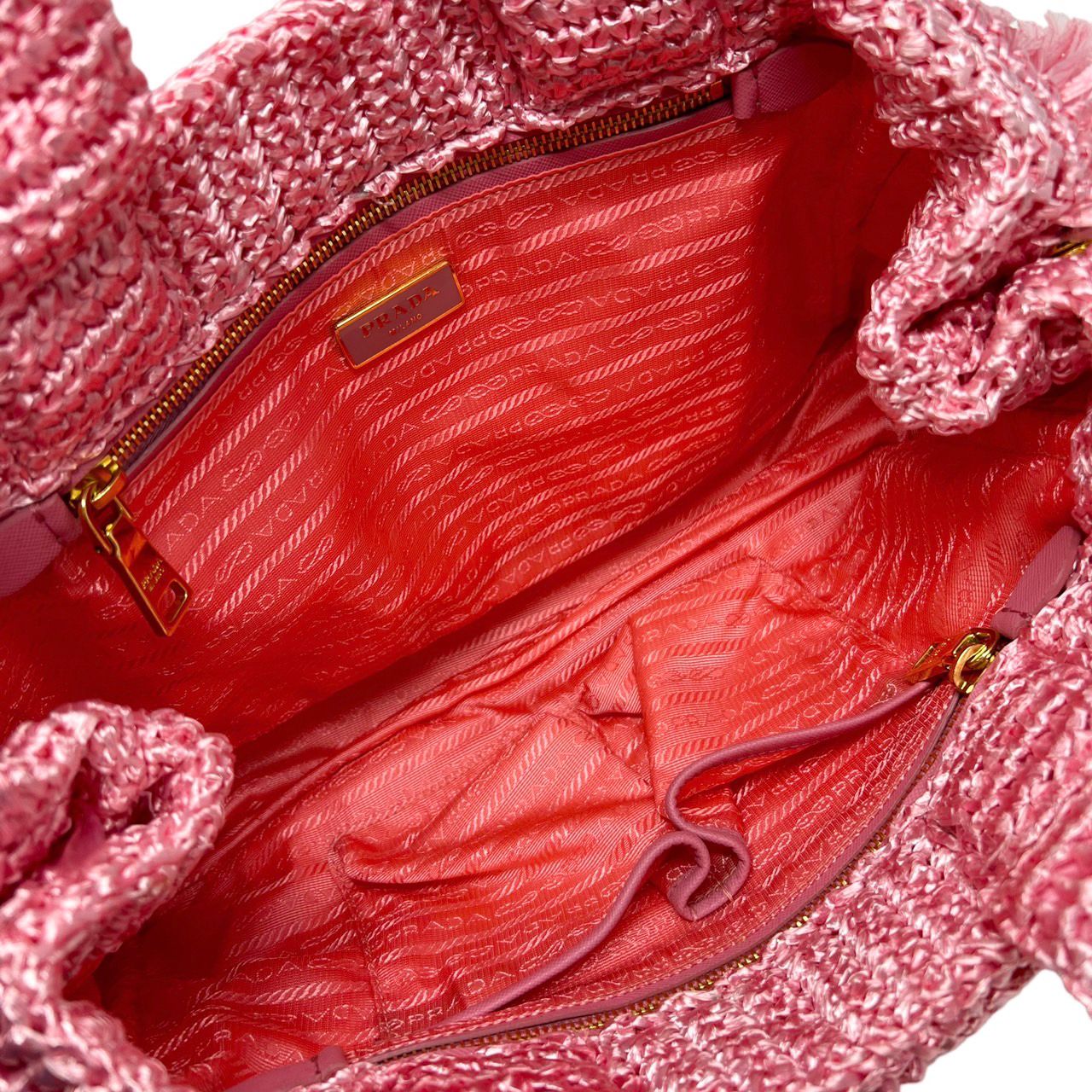 Prada Pink Fringe Jumbo Top Handle Bag - Image 3