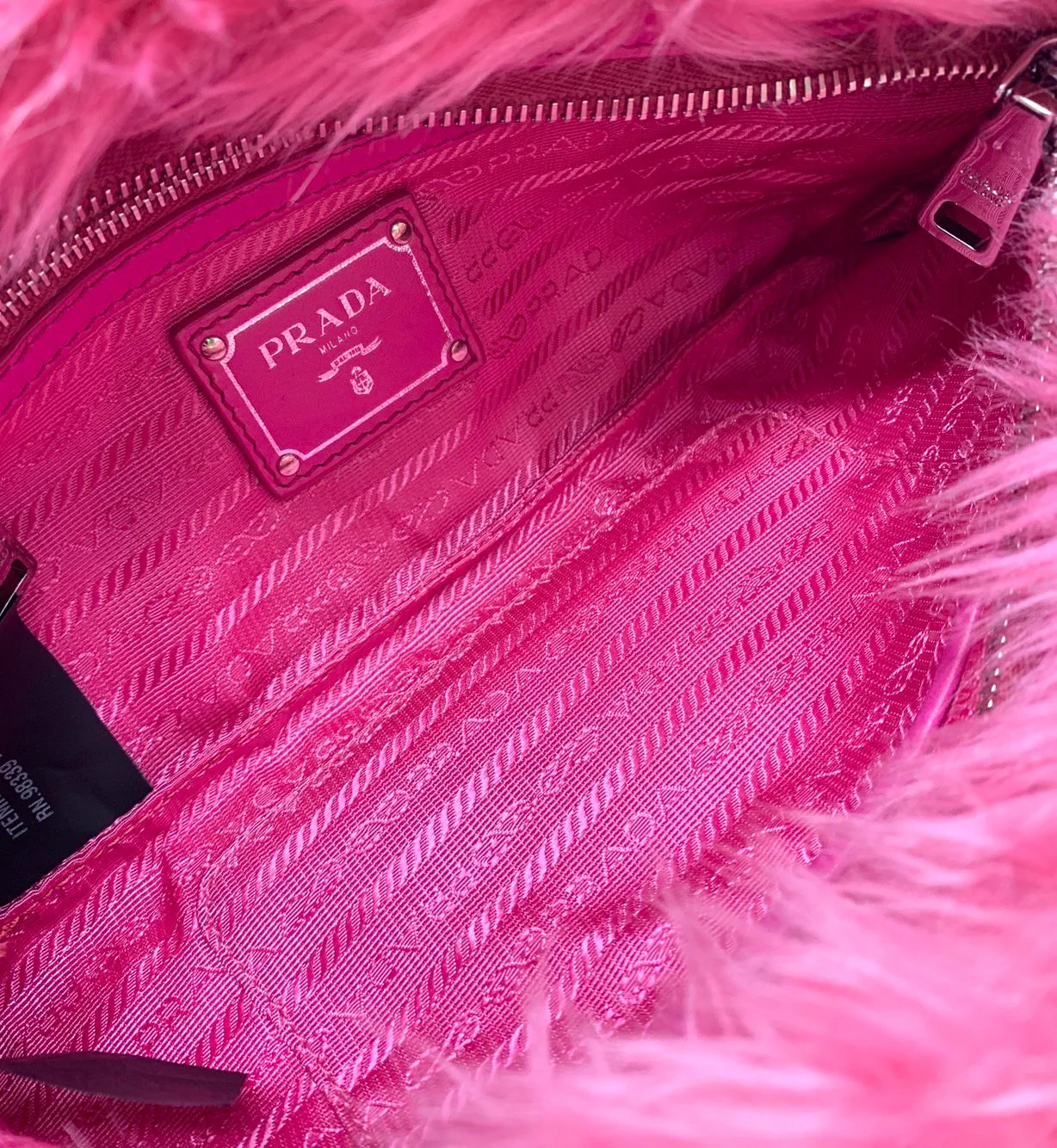 Prada Pink Fur Clutch - Image 3
