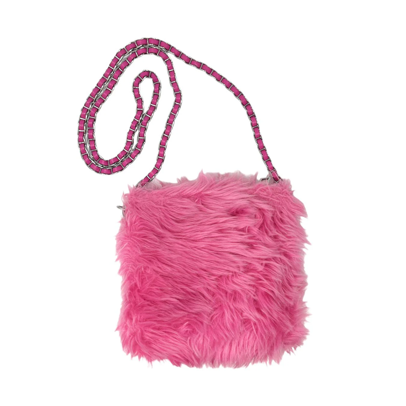 Prada Pink Fuzzy Chain Shoulder Bag - Image 2