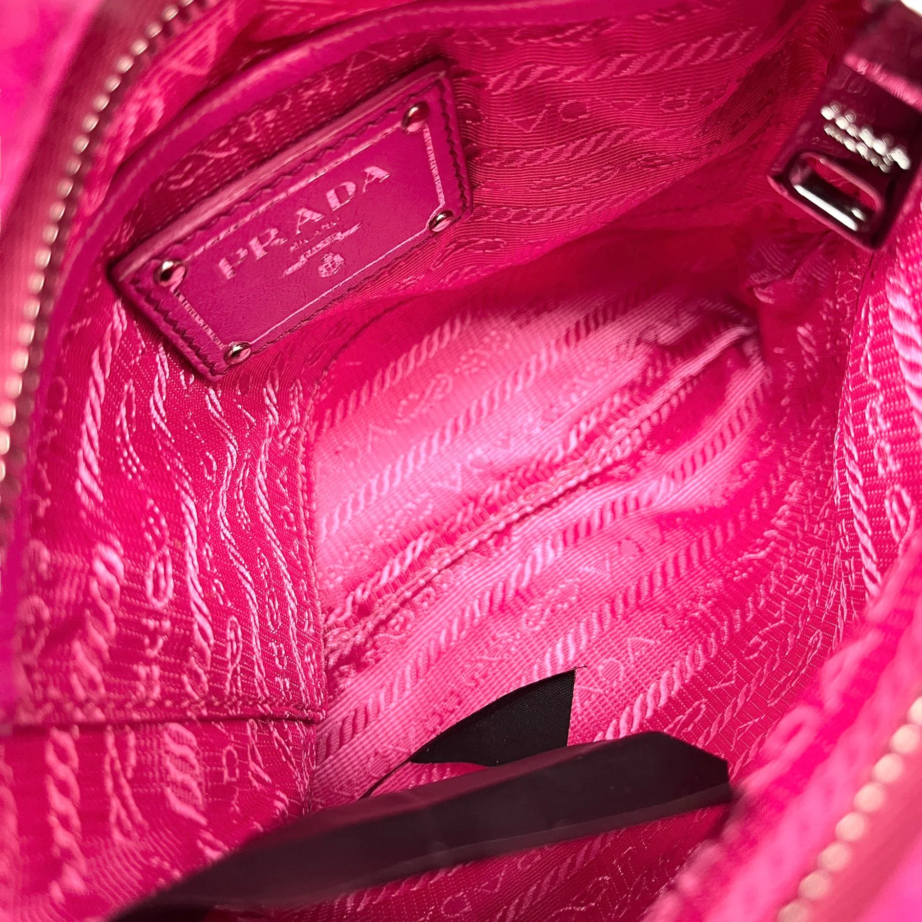Prada Pink Fuzzy Chain Shoulder Bag - Image 3