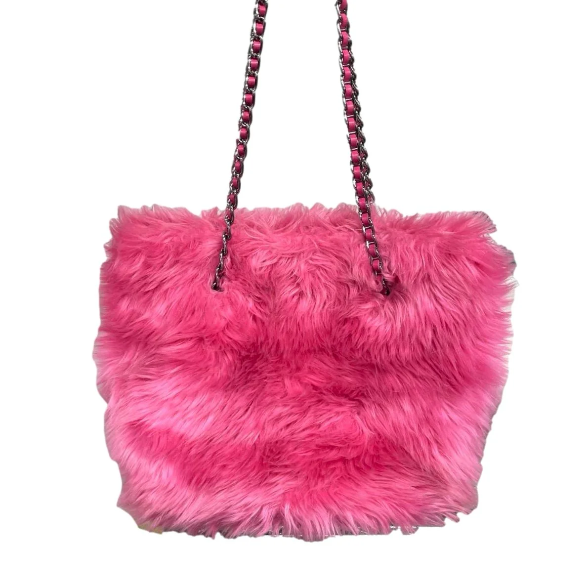 Prada Pink Fuzzy Chain Shoulder Bag - Image 2