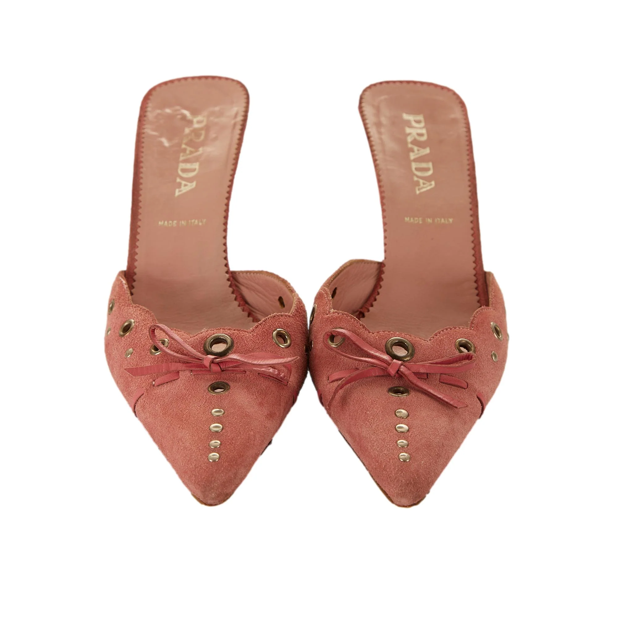 Prada Pink Grommet Heels - Image 2