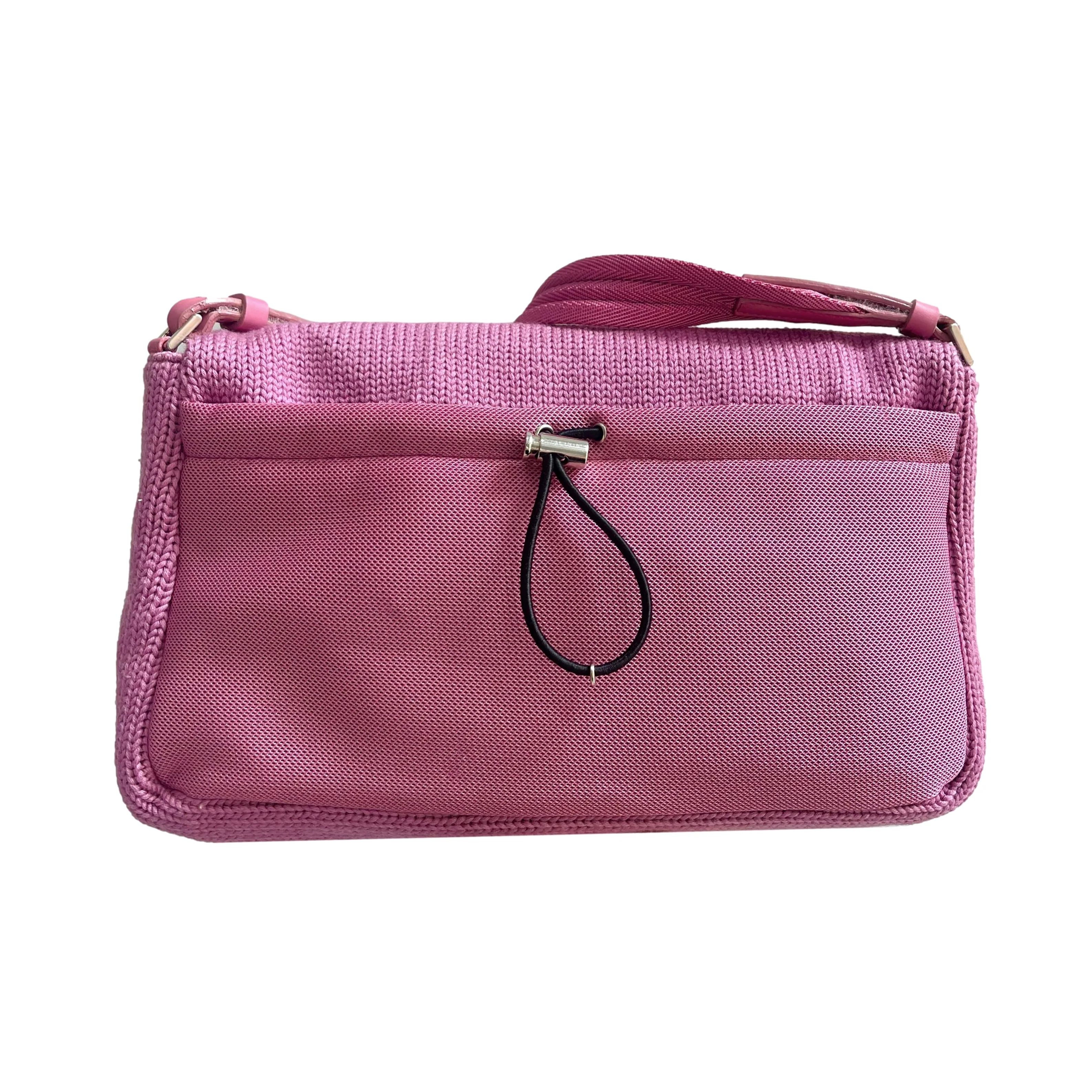 Prada Pink Knit Shoulder Bag - Image 2