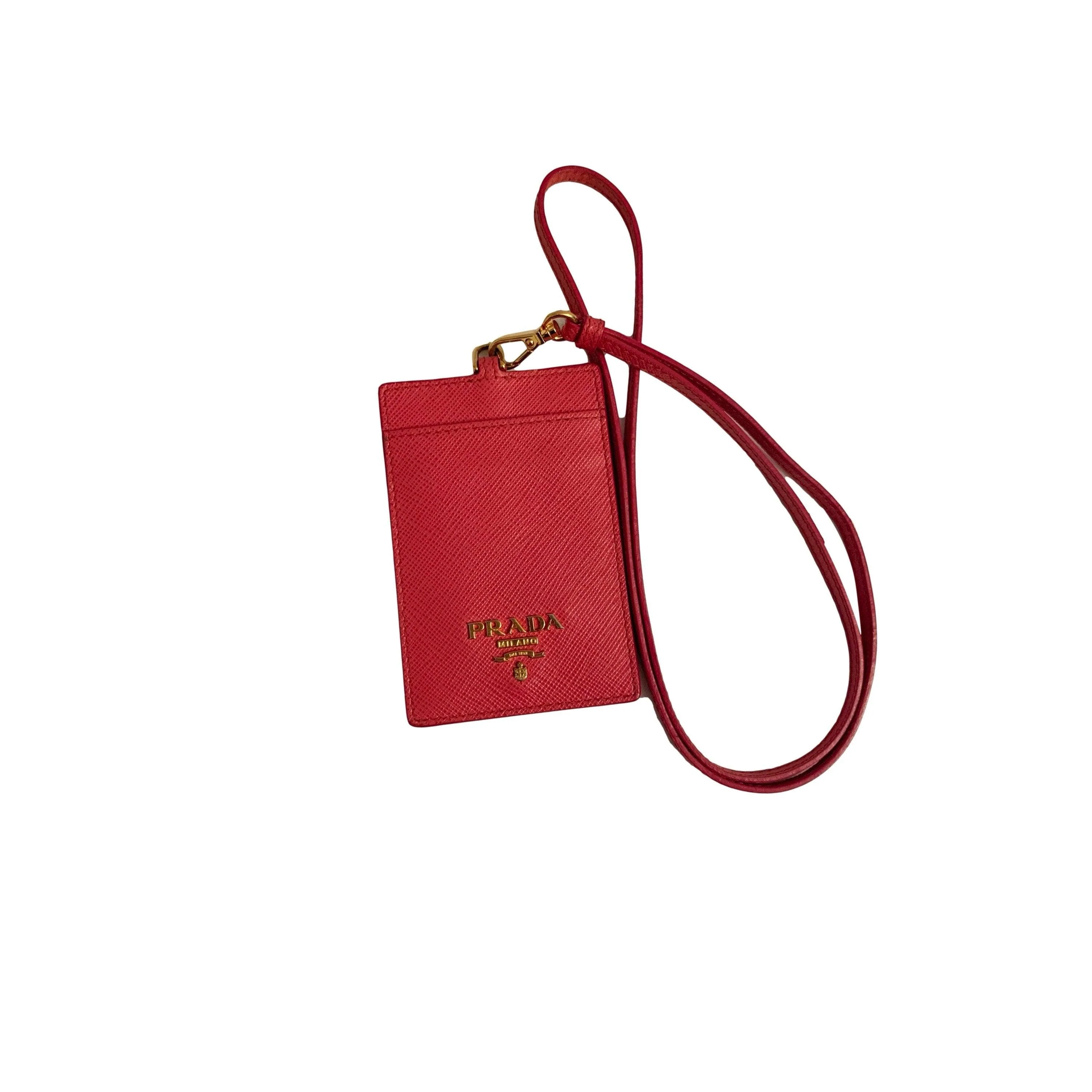 Prada Pink Leather Lanyard