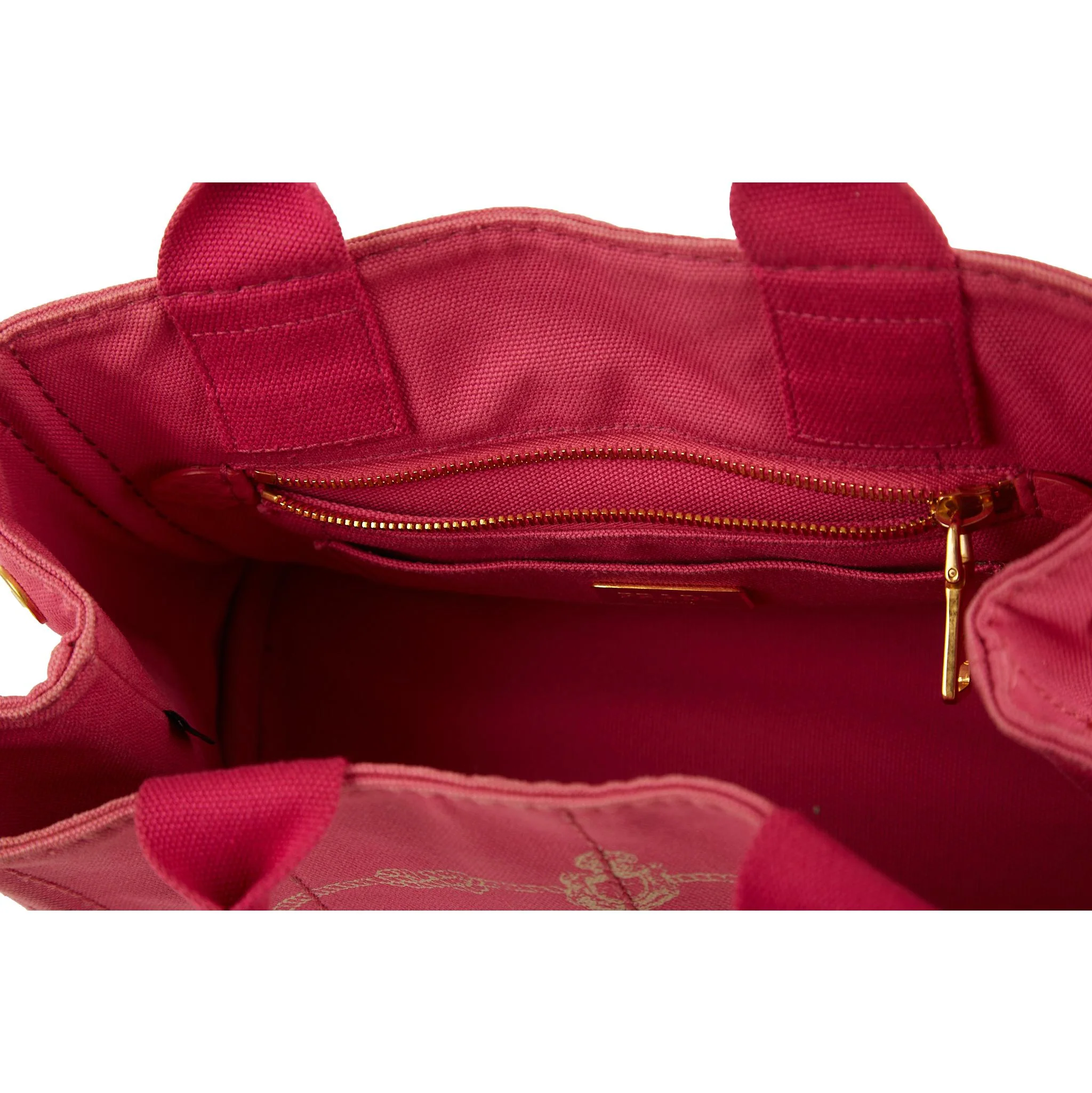 Prada Pink Logo Canapa Tote - Image 4