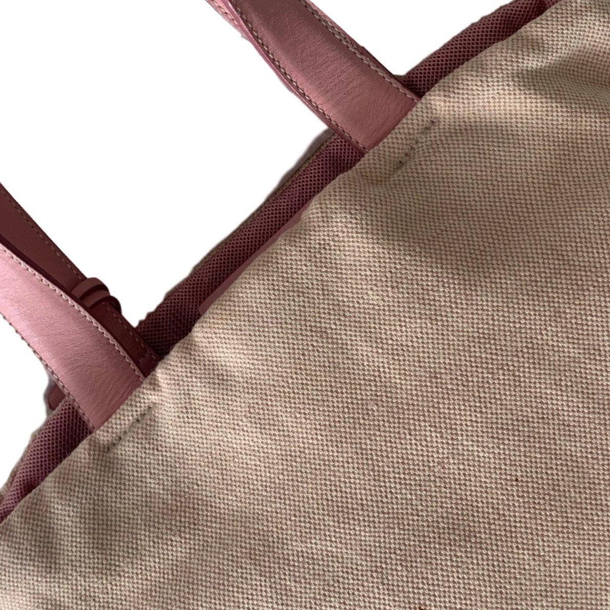 Prada Pink Logo Canvas Mini Tote - Image 3