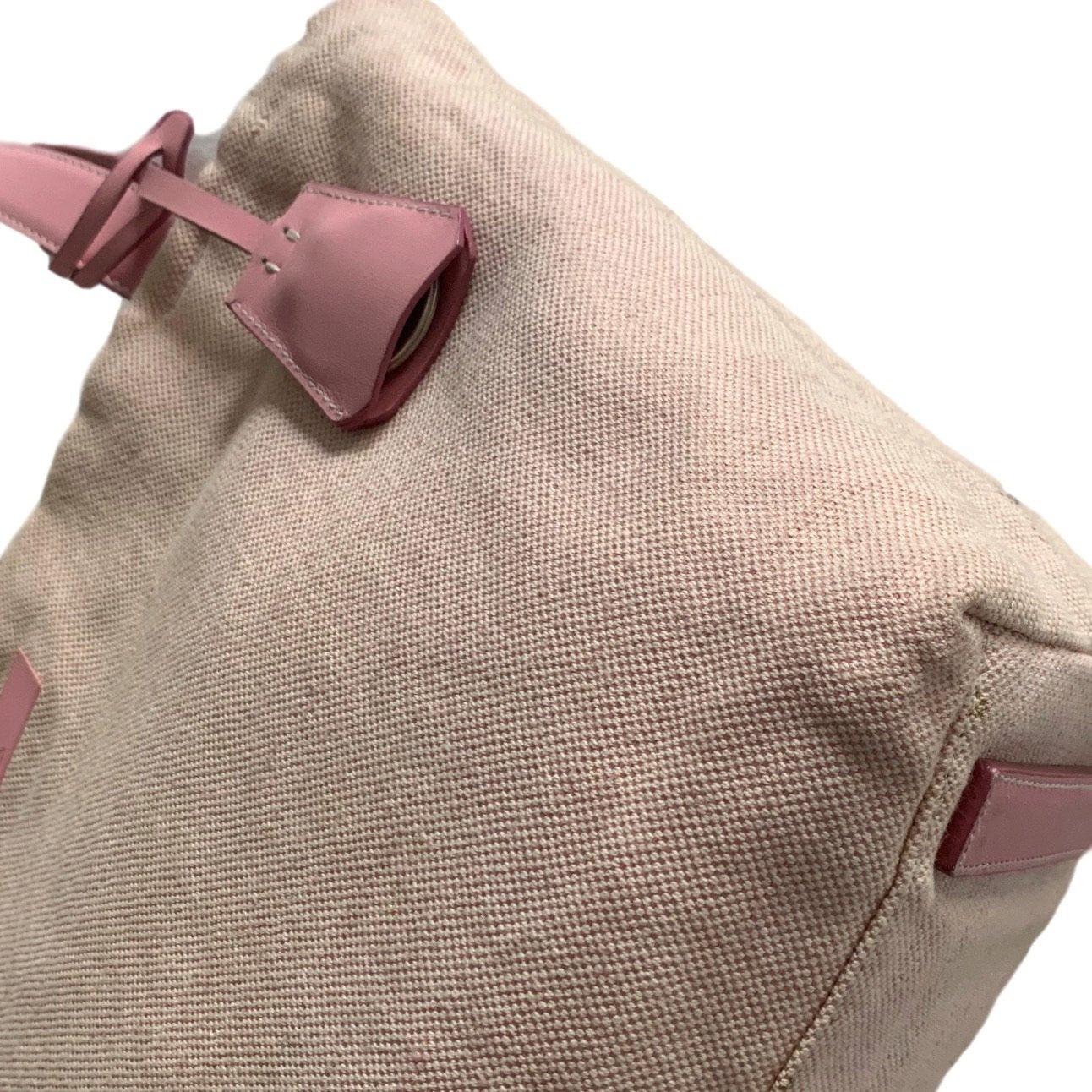 Prada Pink Logo Canvas Mini Tote - Image 5