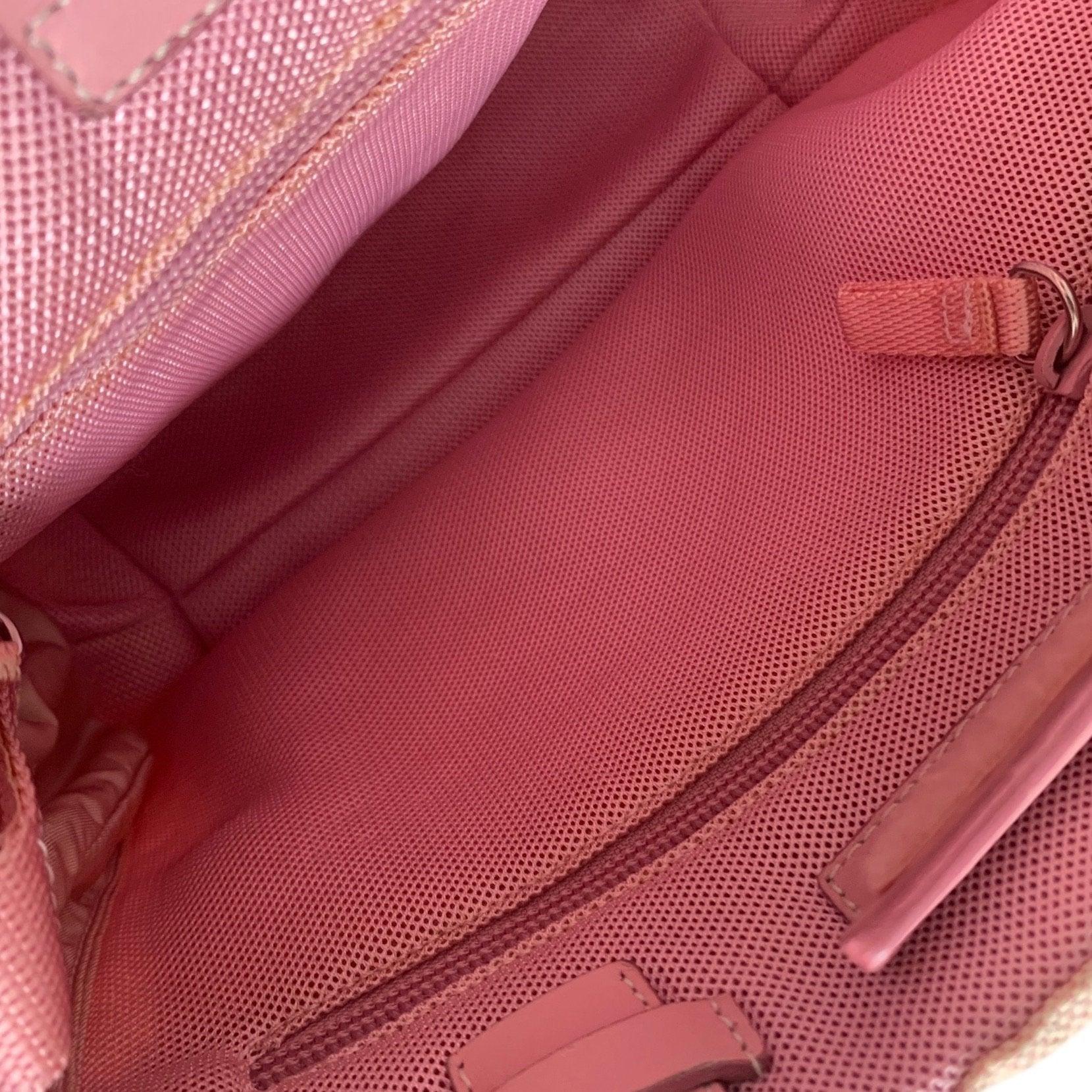 Prada Pink Logo Canvas Mini Tote - Image 6