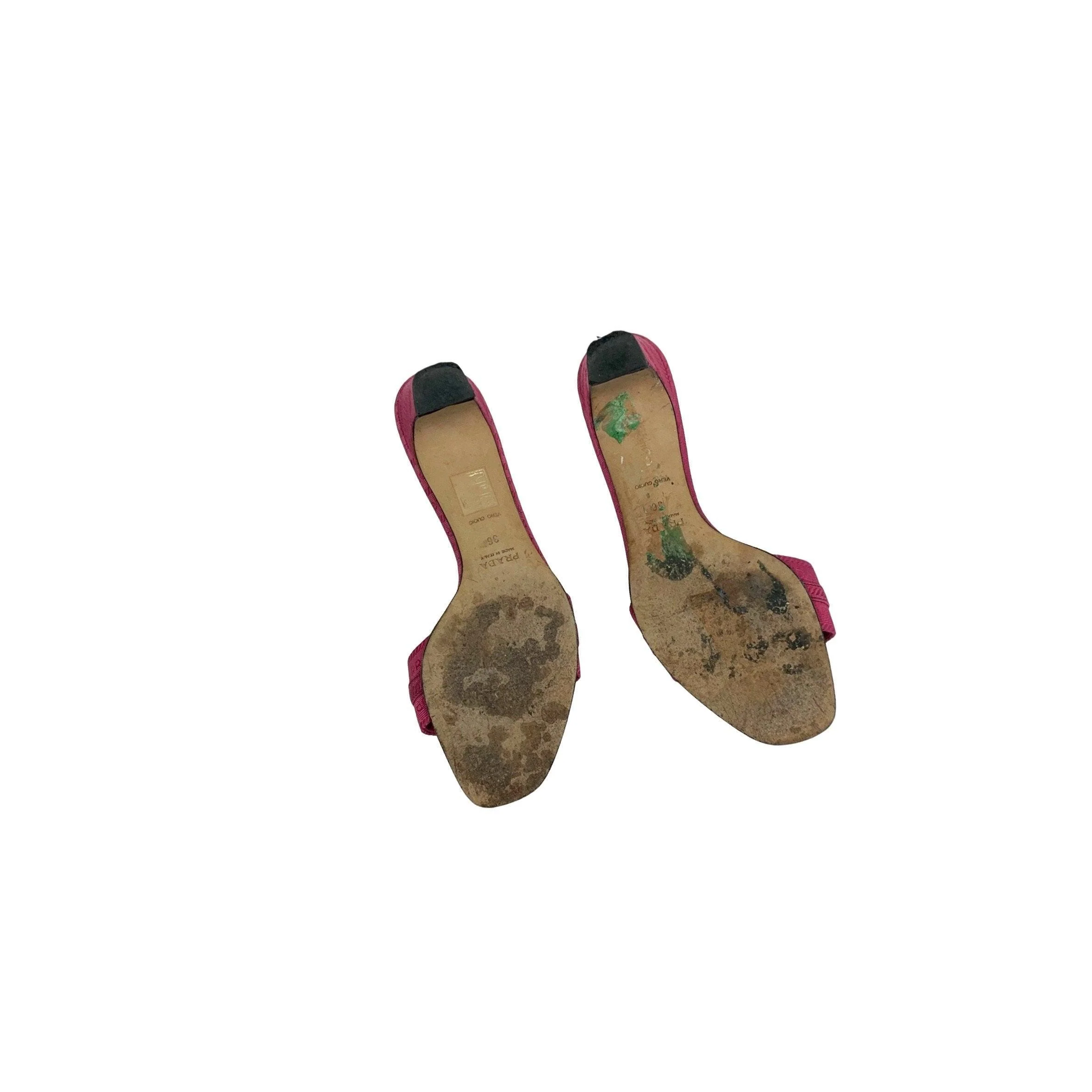 Prada Pink Logo Kitten Heels - Image 4