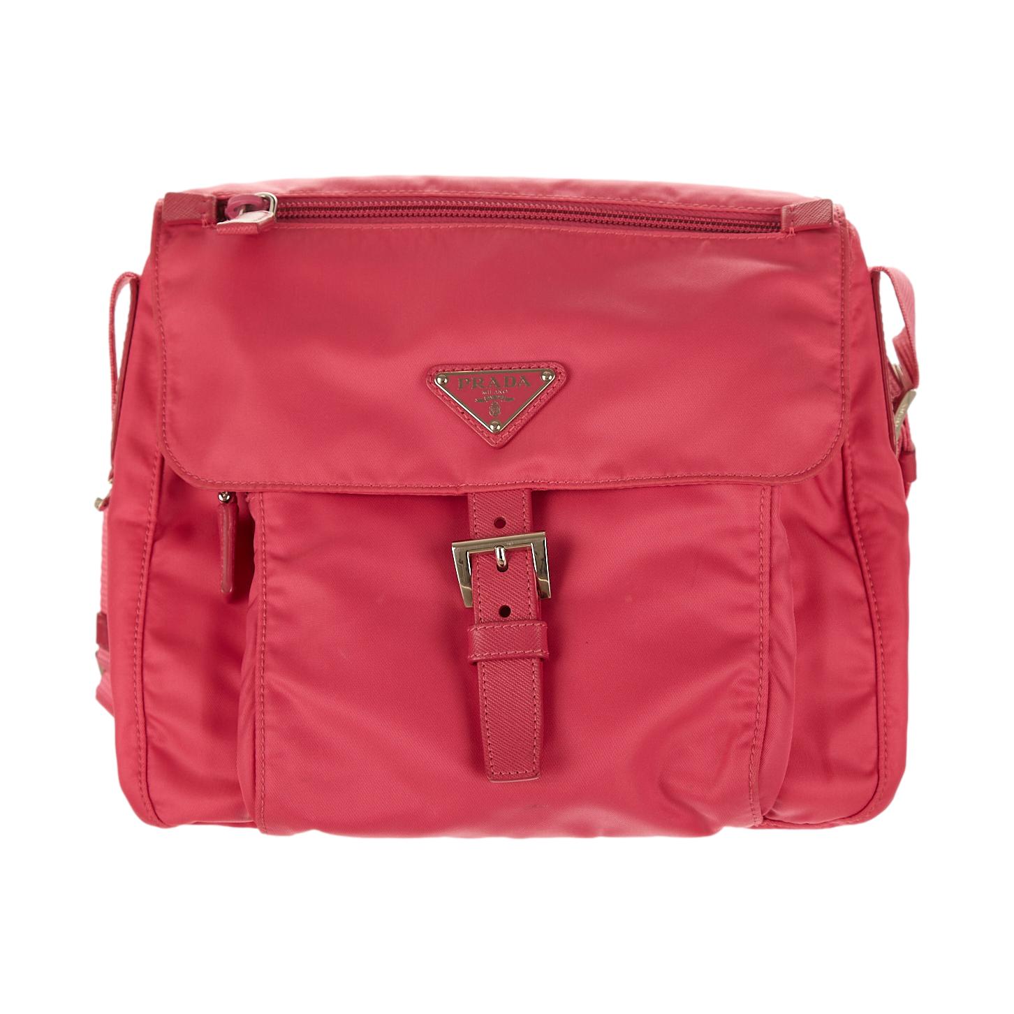 Prada Pink Nylon Shoulder Bag