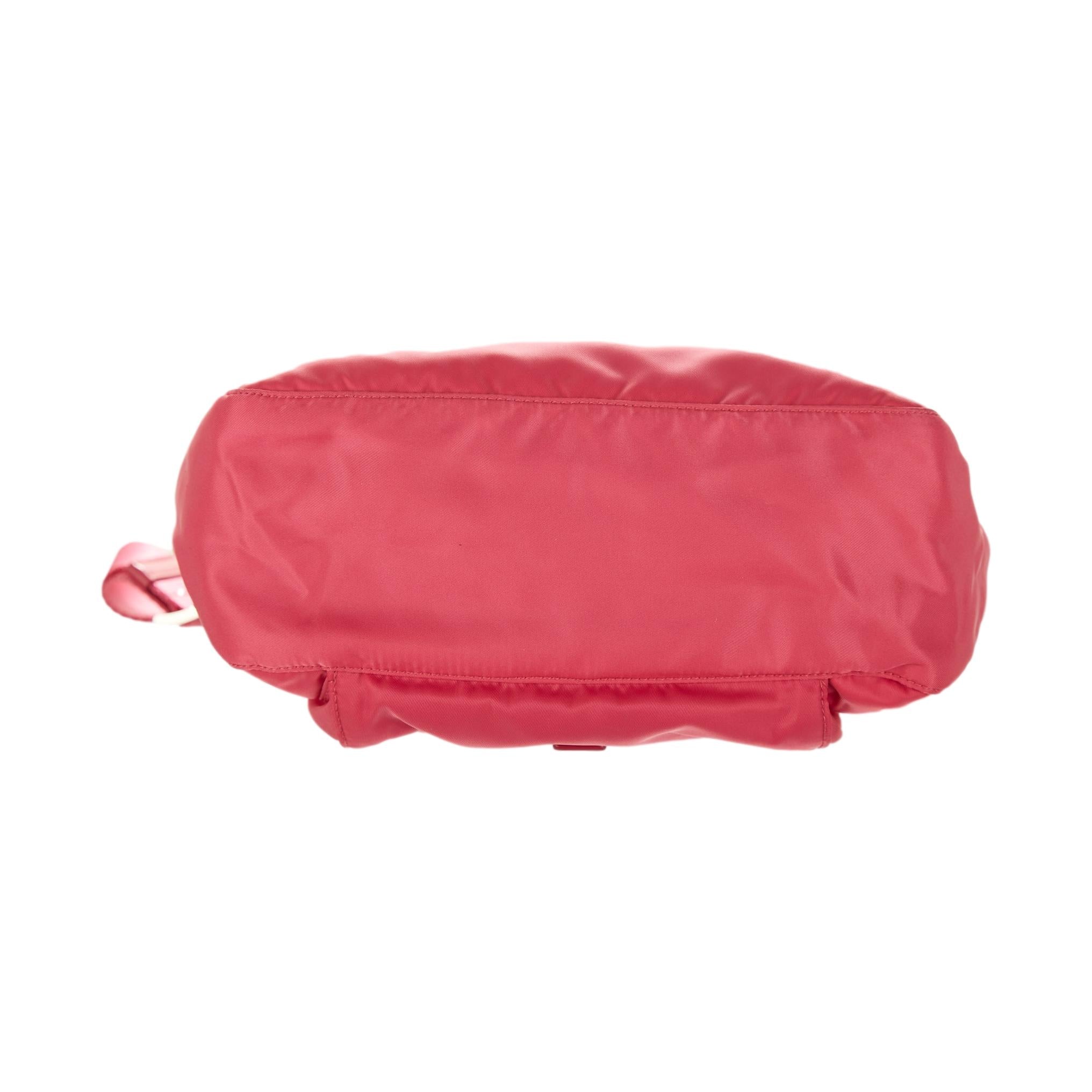 Prada Pink Nylon Shoulder Bag - Image 4