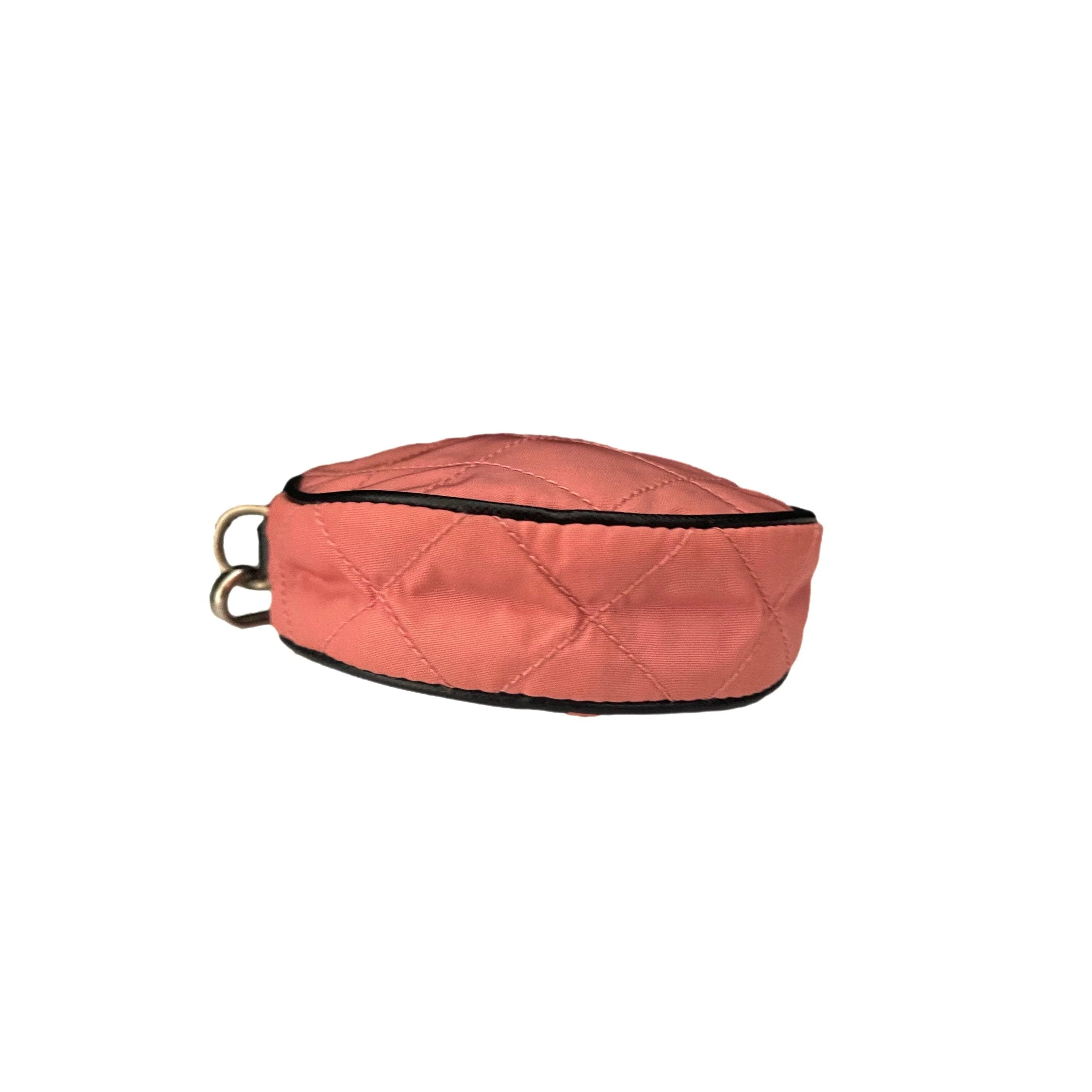 Prada Pink Quilted Logo Wristlet - Image 3
