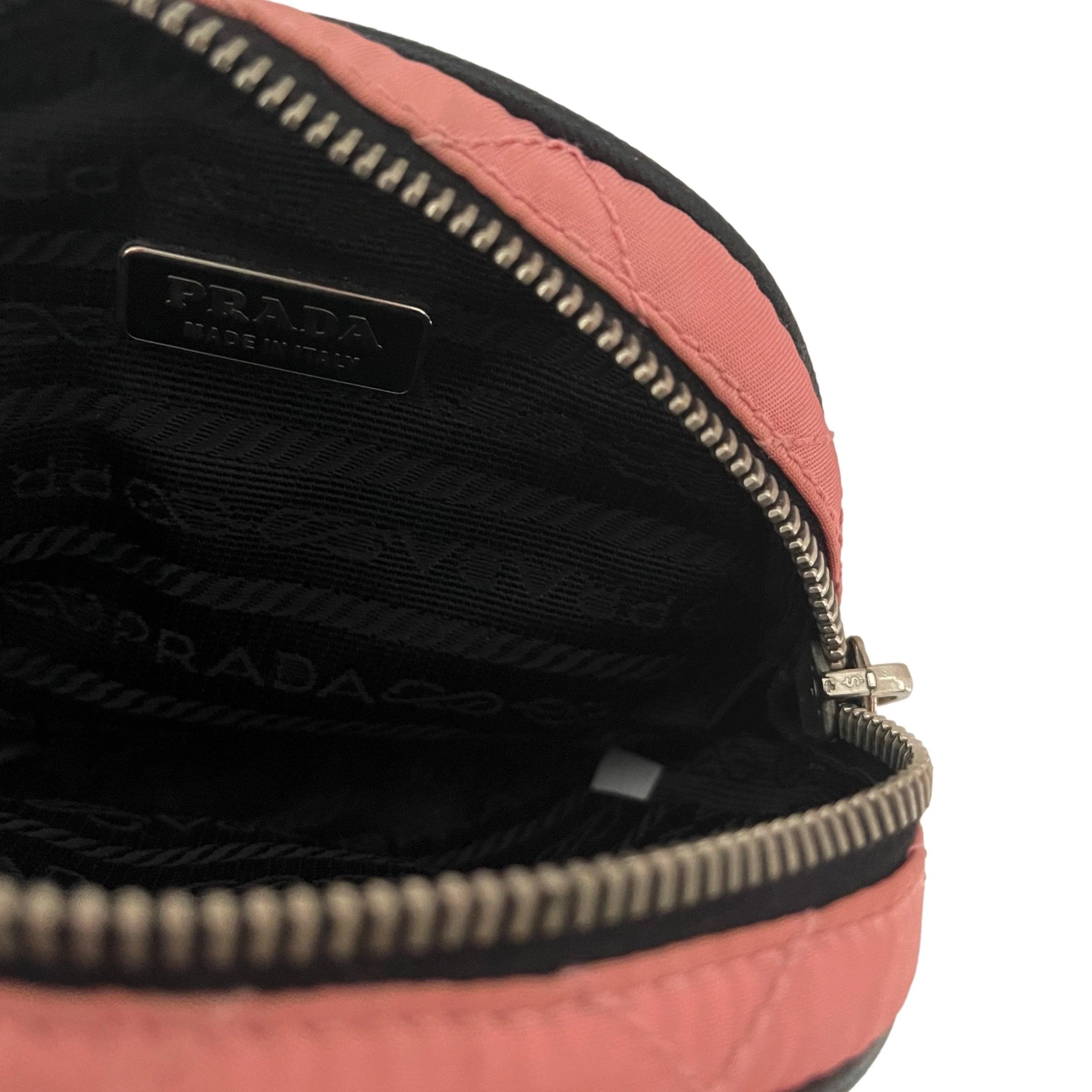 Prada Pink Quilted Logo Wristlet - Image 5