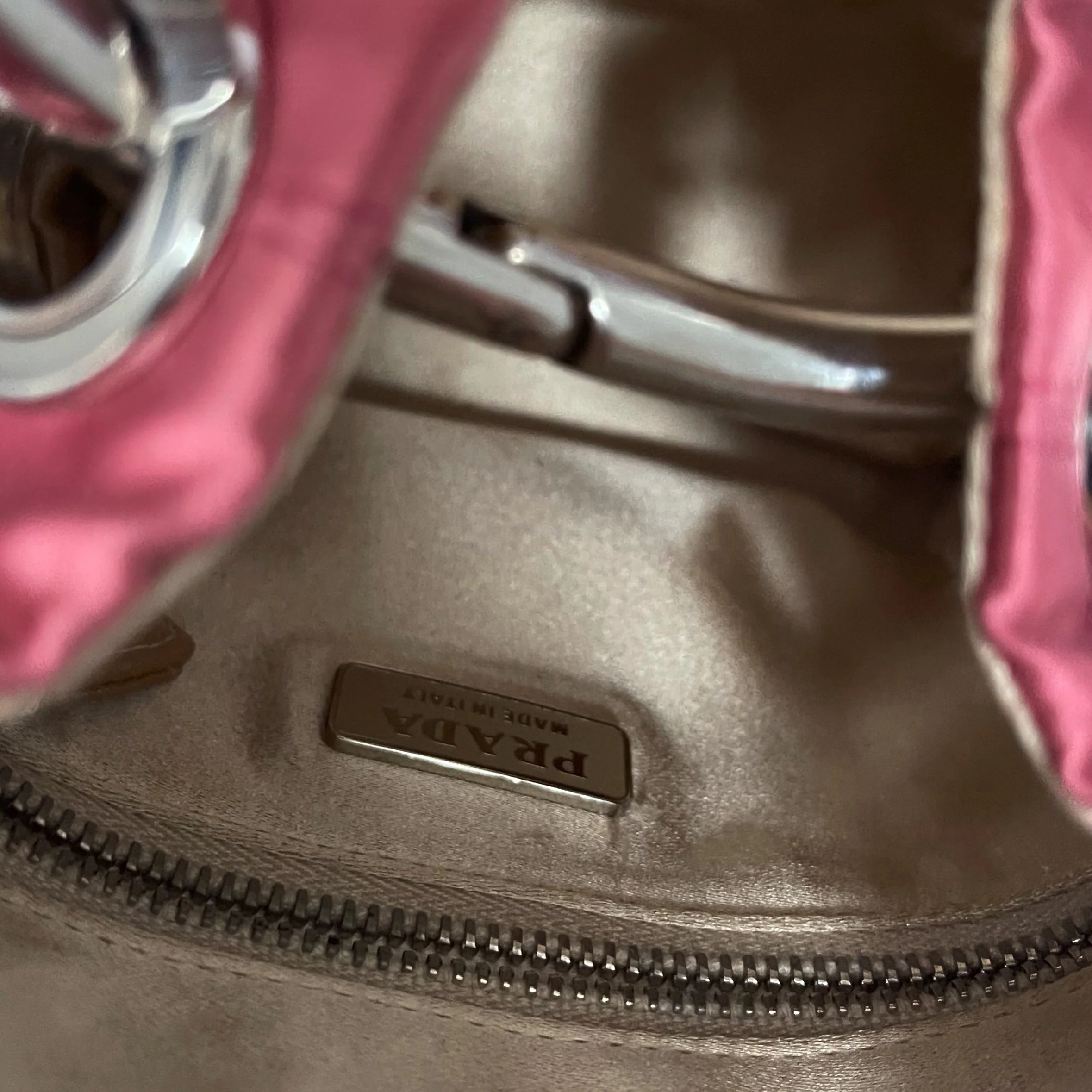 Prada Pink Satin Mini Top Handle - Image 4