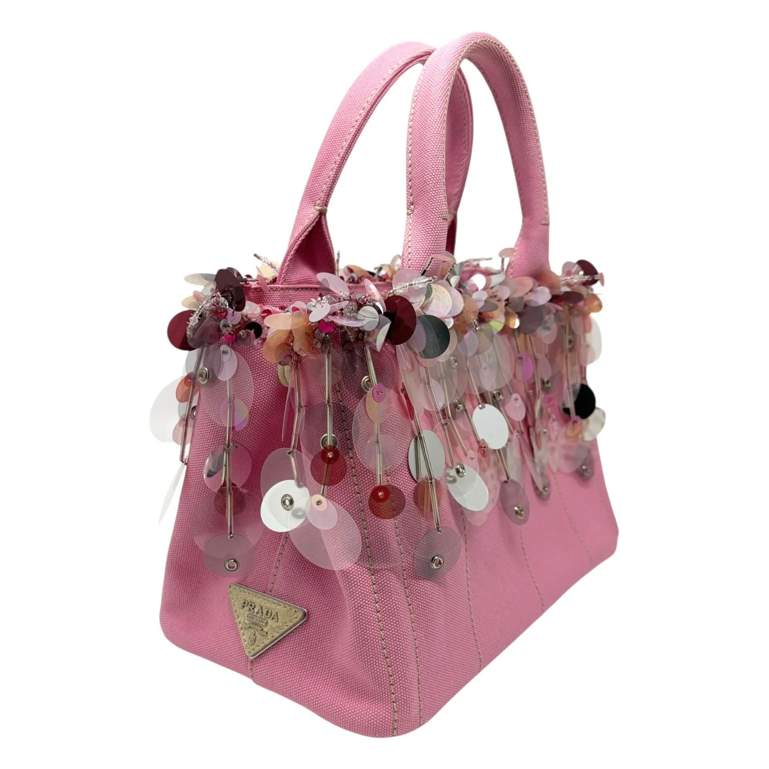 Prada Pink Sequin 2way Canapa Bag