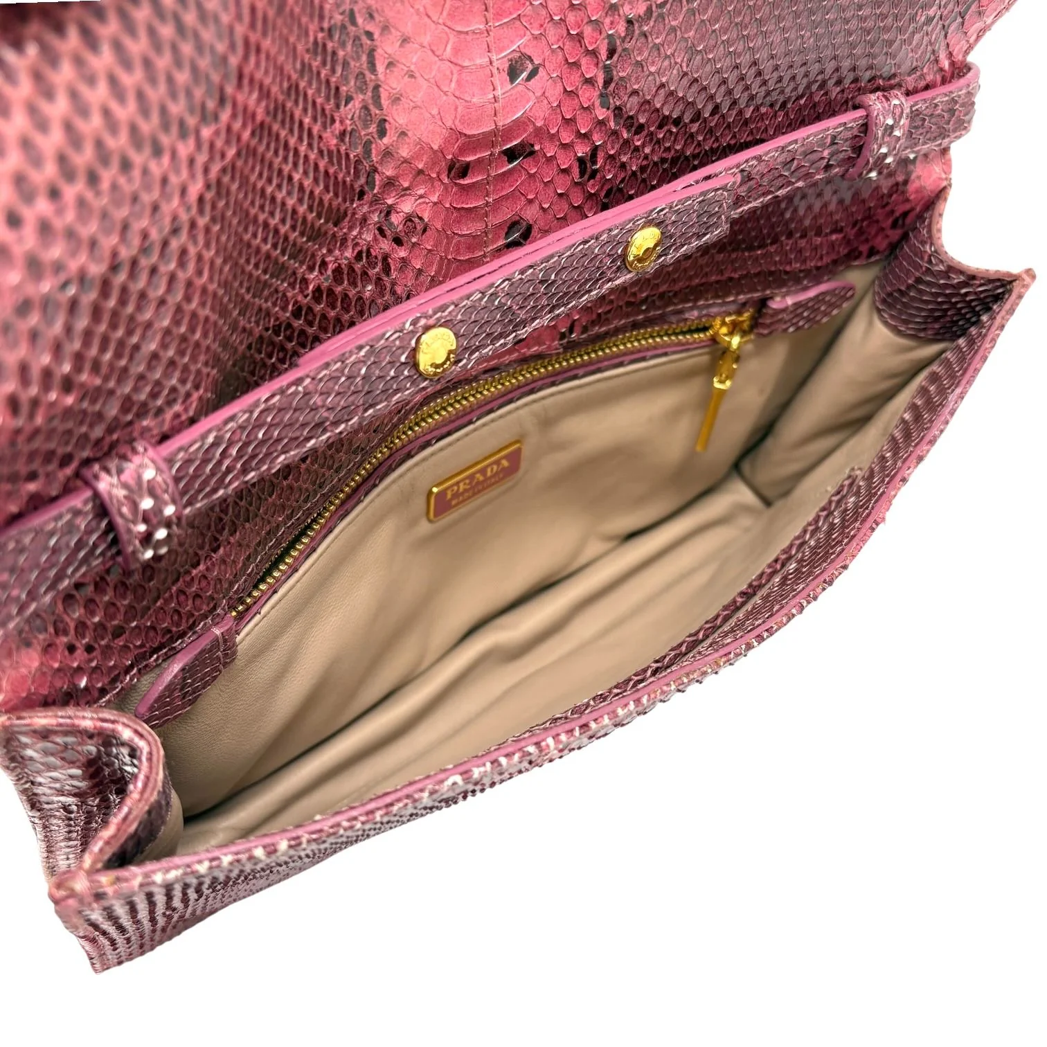 Prada Pink Snakeskin Mini Bag - Image 3