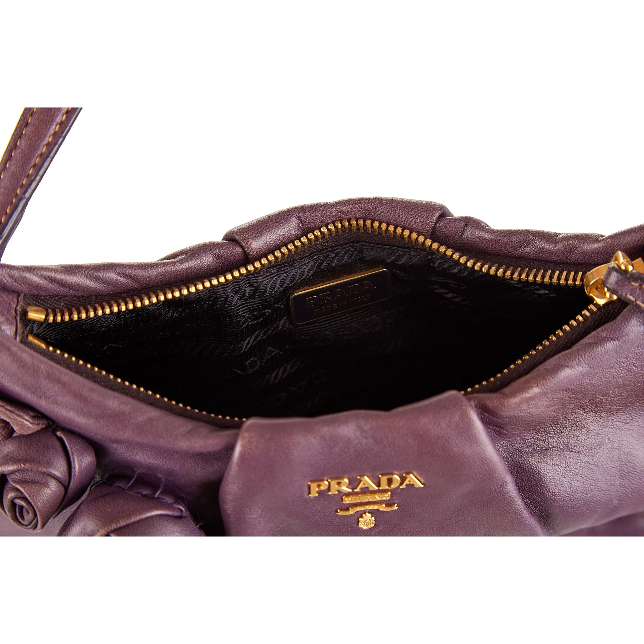 Prada Purple Floral Mini Shoulder Bag - Image 4