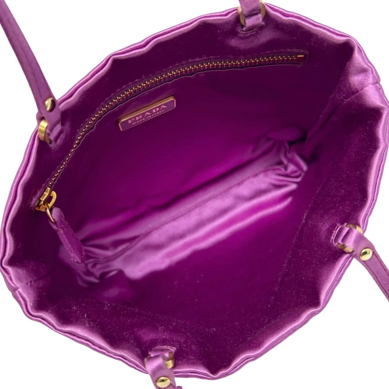 Prada Fuchsia Satin Mini Bag - Image 3
